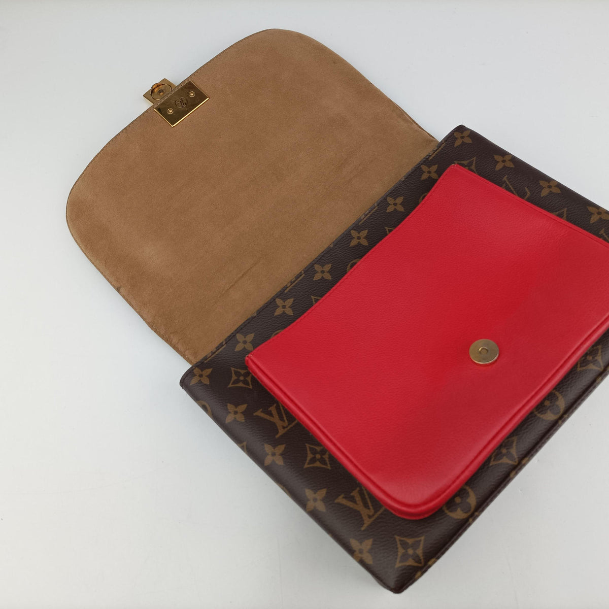 MARIGNAN Brown×COQUELICOT Monogram Canvas×calf leather M44544 FL3178マリニャン モノグラム/ブラウン×コクリコ モノグラムキャンバス×カーフレザー M44544 FL3178