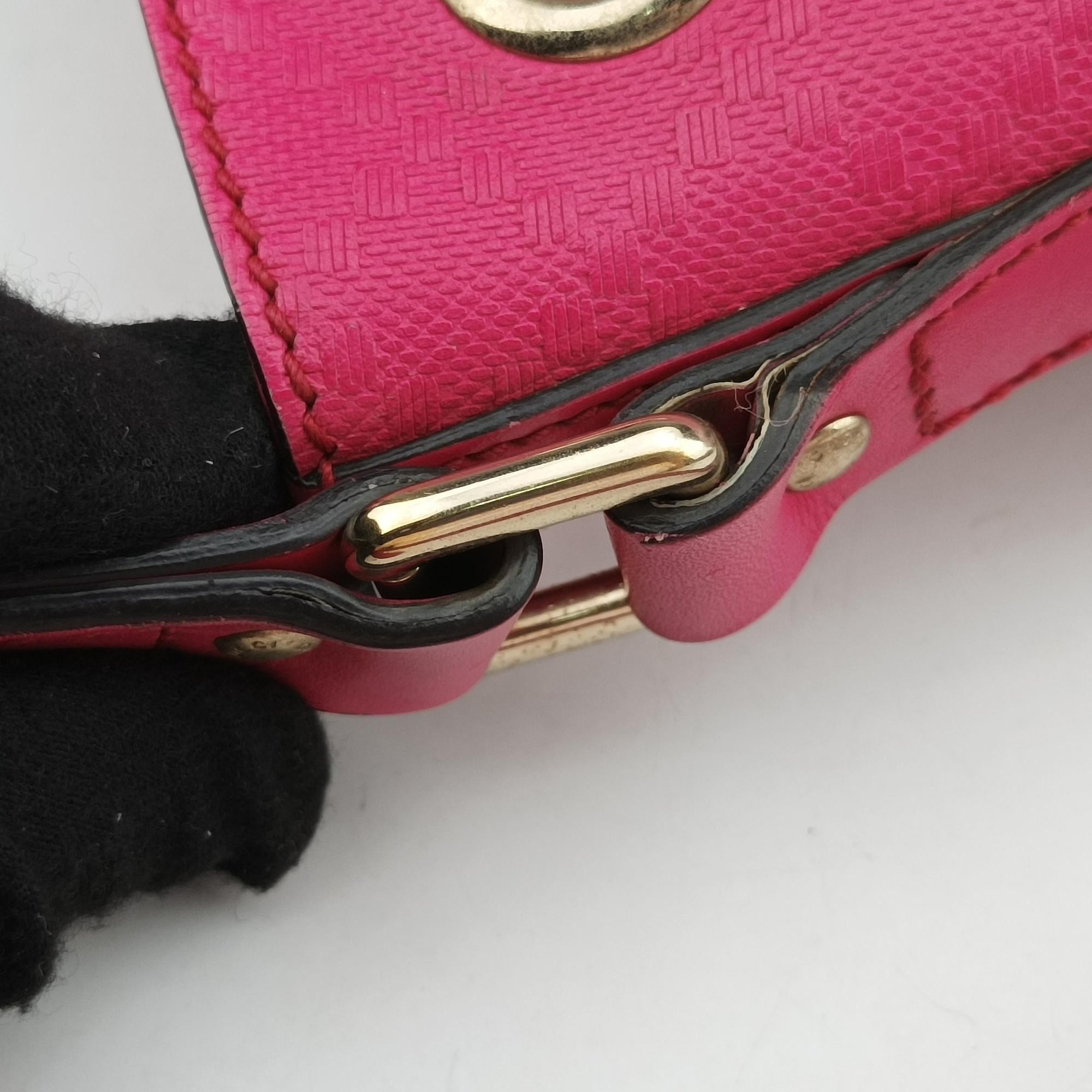 Bright Diamante Bucket Rose Leather 354229 I016082865ブライトディアマンテ バケット ローズ レッド レザー 354229 I016082865