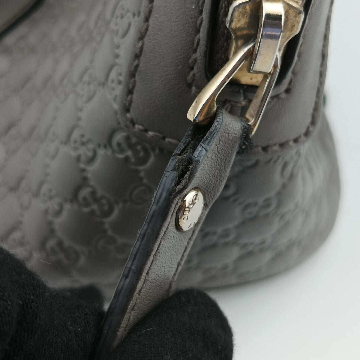Microguccissima Grey Leather 449654 C025505235マイクログッチシマ グレー レザー 449654 C025505235