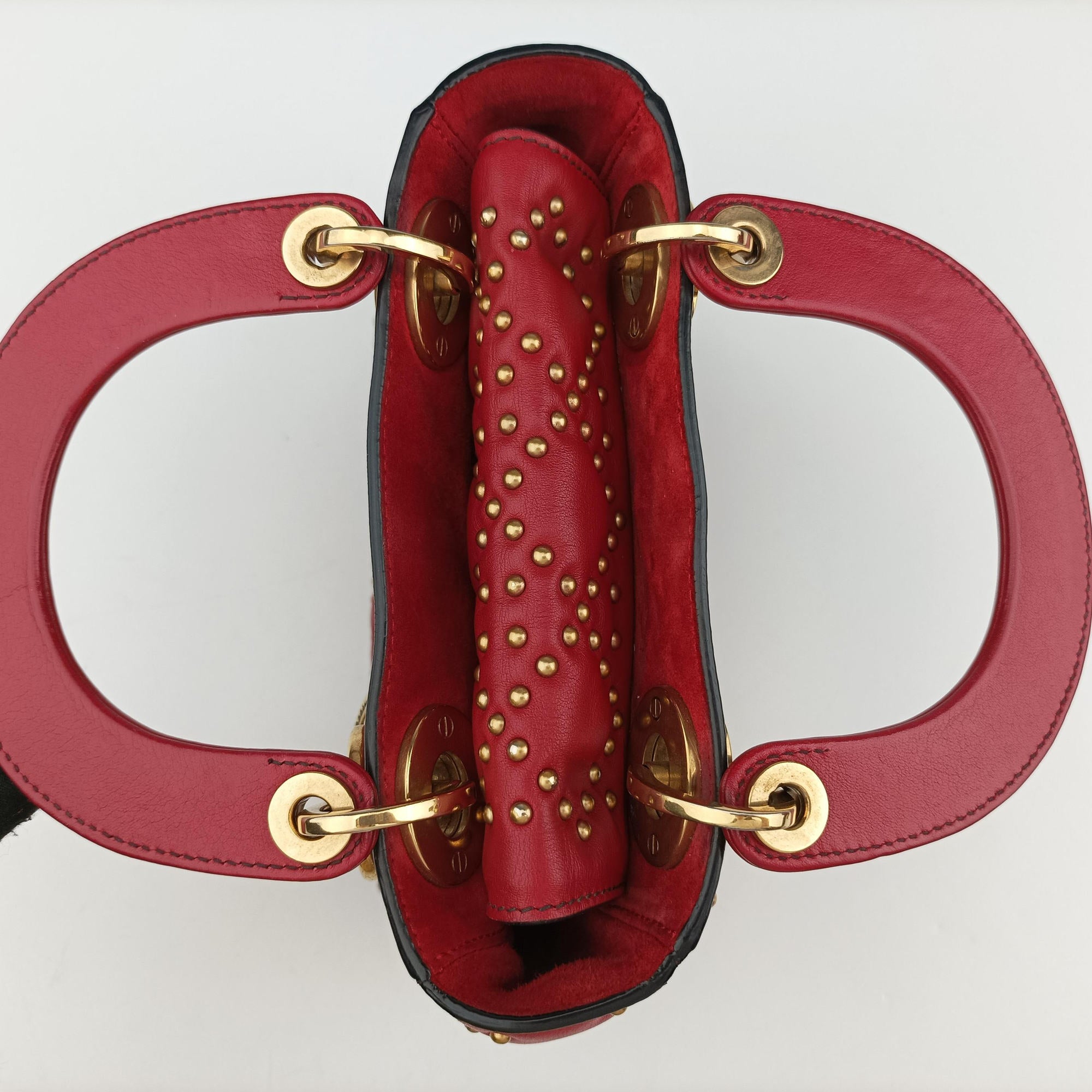 Lady Dior Red Leather 04-MA-0177レディディオール レッド レザー 04-MA-0177