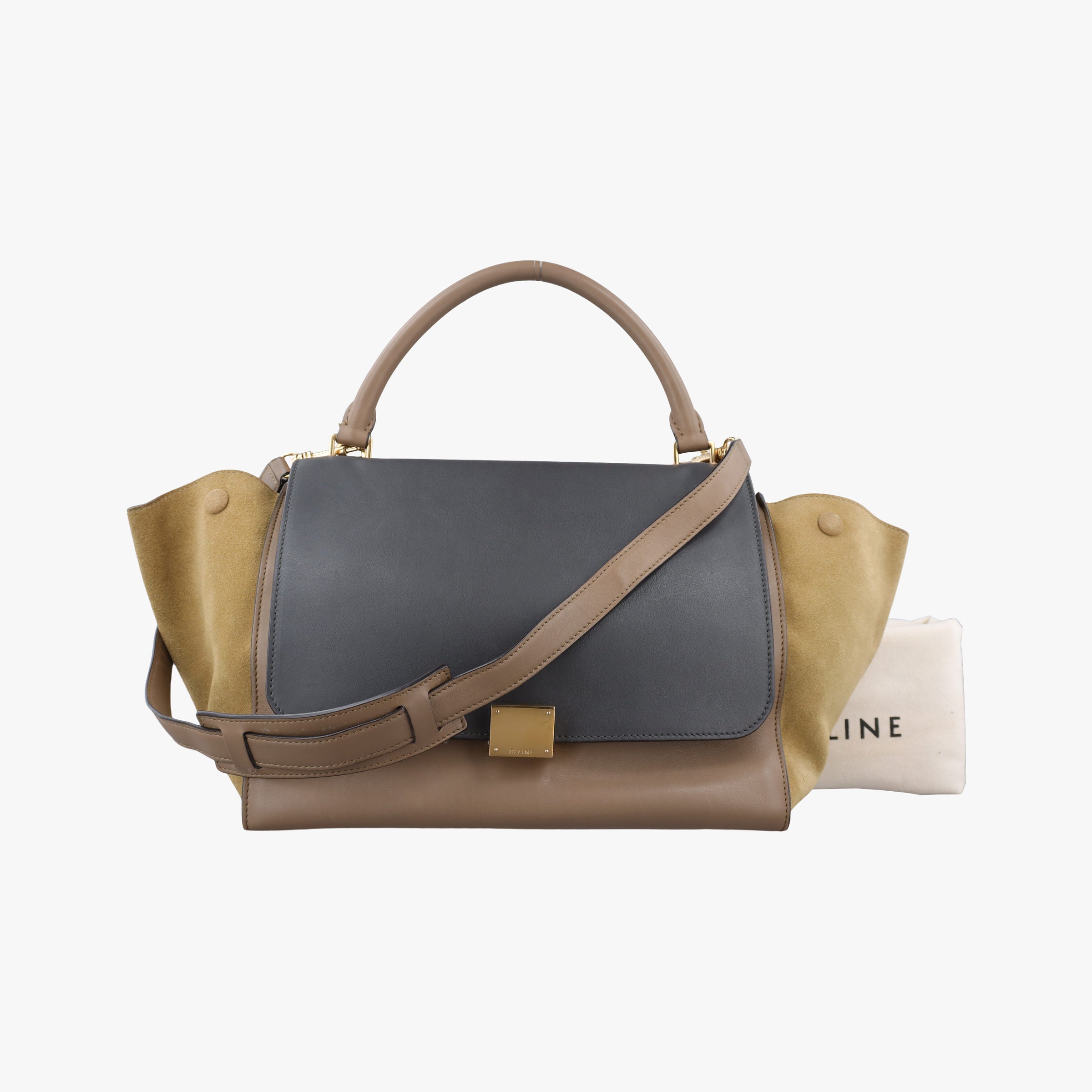 Trapeze Beige× Gray×brown Suede × leather U-CU-0112トラペーズミディアム ベージュ×グレー×ブラウン スエード×レザー U-CU-0112