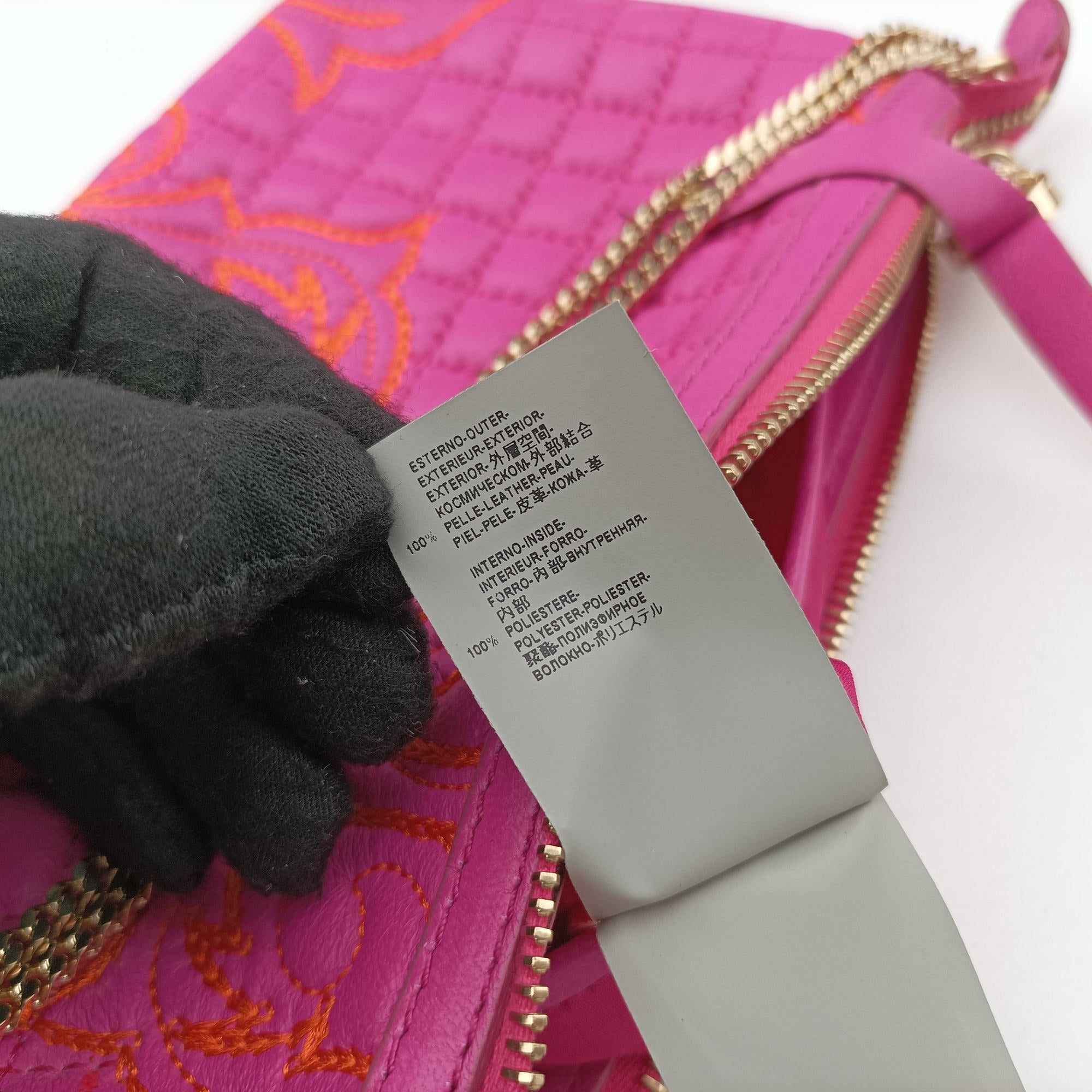 Embroidered Vanitas Pink Leather ヴァニタス刺繍 ピンク レザー