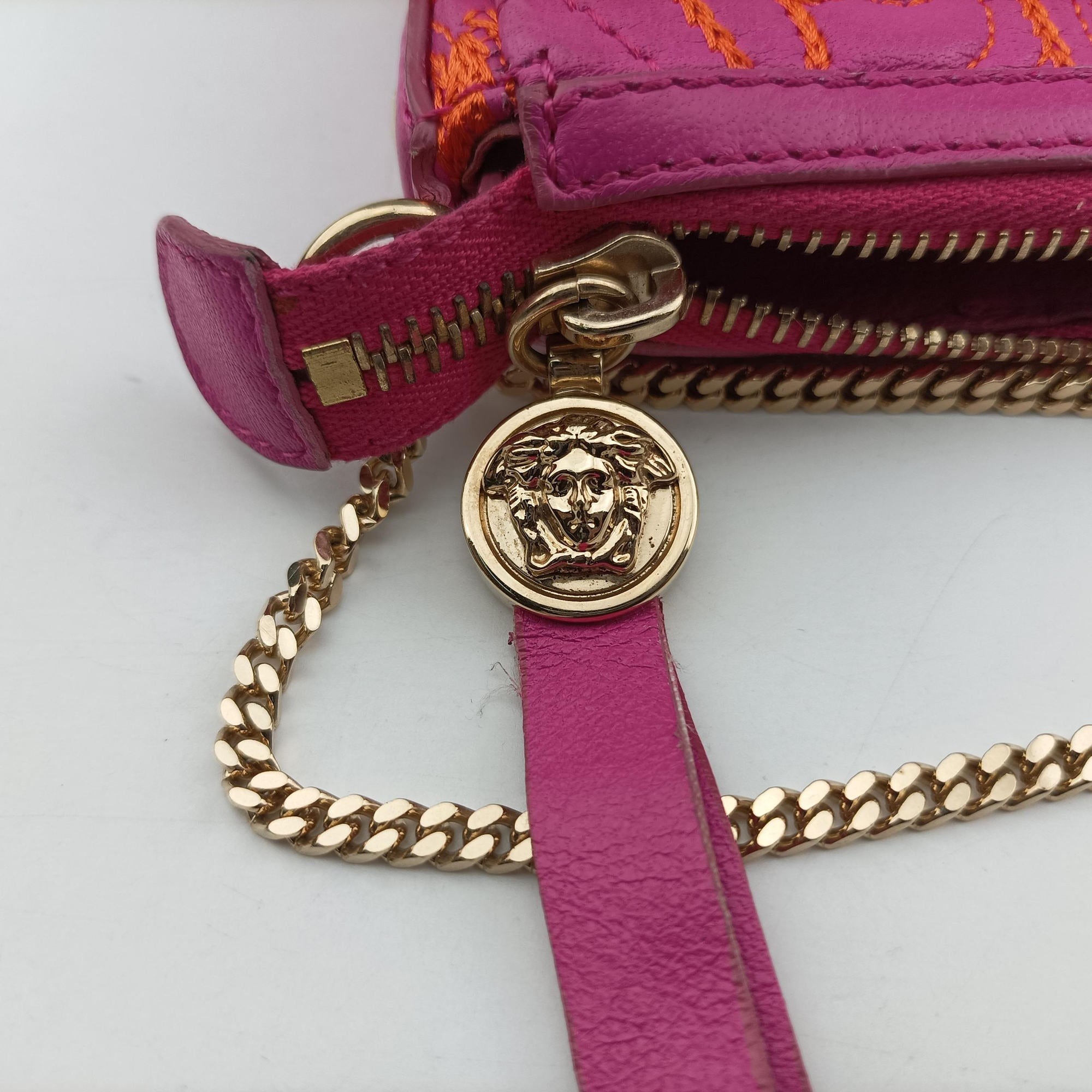 Embroidered Vanitas Pink Leather ヴァニタス刺繍 ピンク レザー