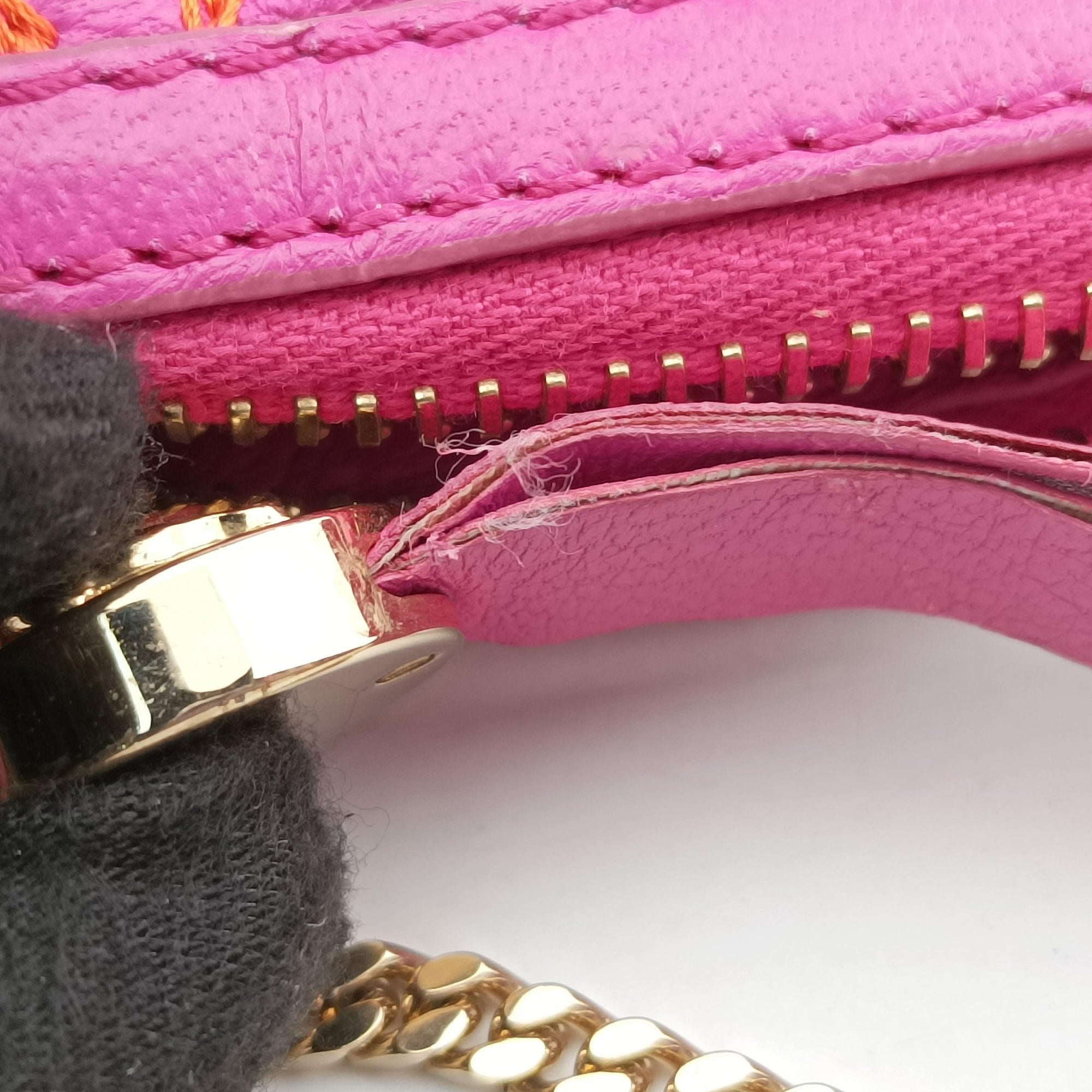 Embroidered Vanitas Pink Leather ヴァニタス刺繍 ピンク レザー