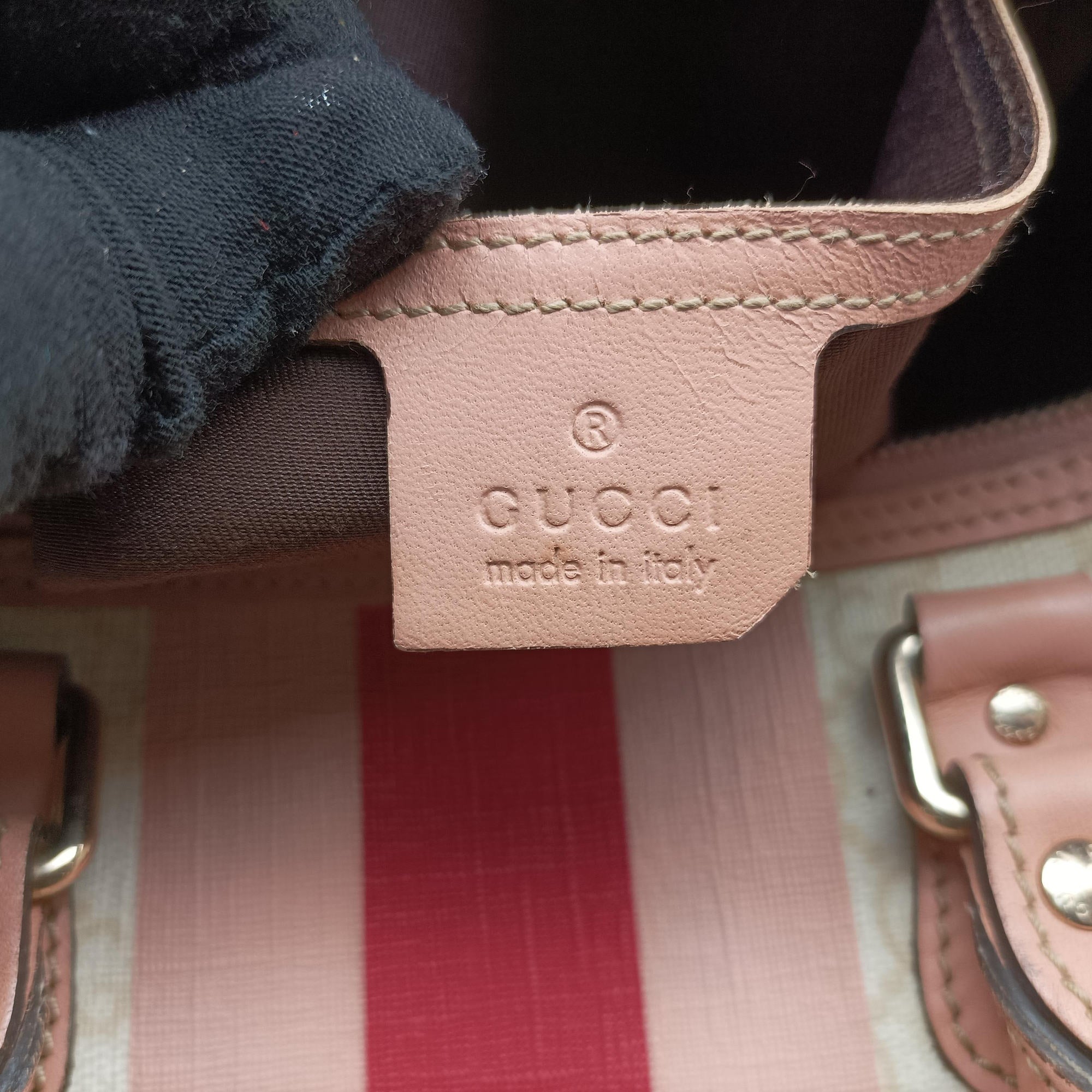 UNICEF Joy White×Pink PVC coated canvas×Leather 189895 D1885556ユニセフ ジョイ ホワイト×ピンク PVCコーティングキャンバス×レザー 189895 D1885556