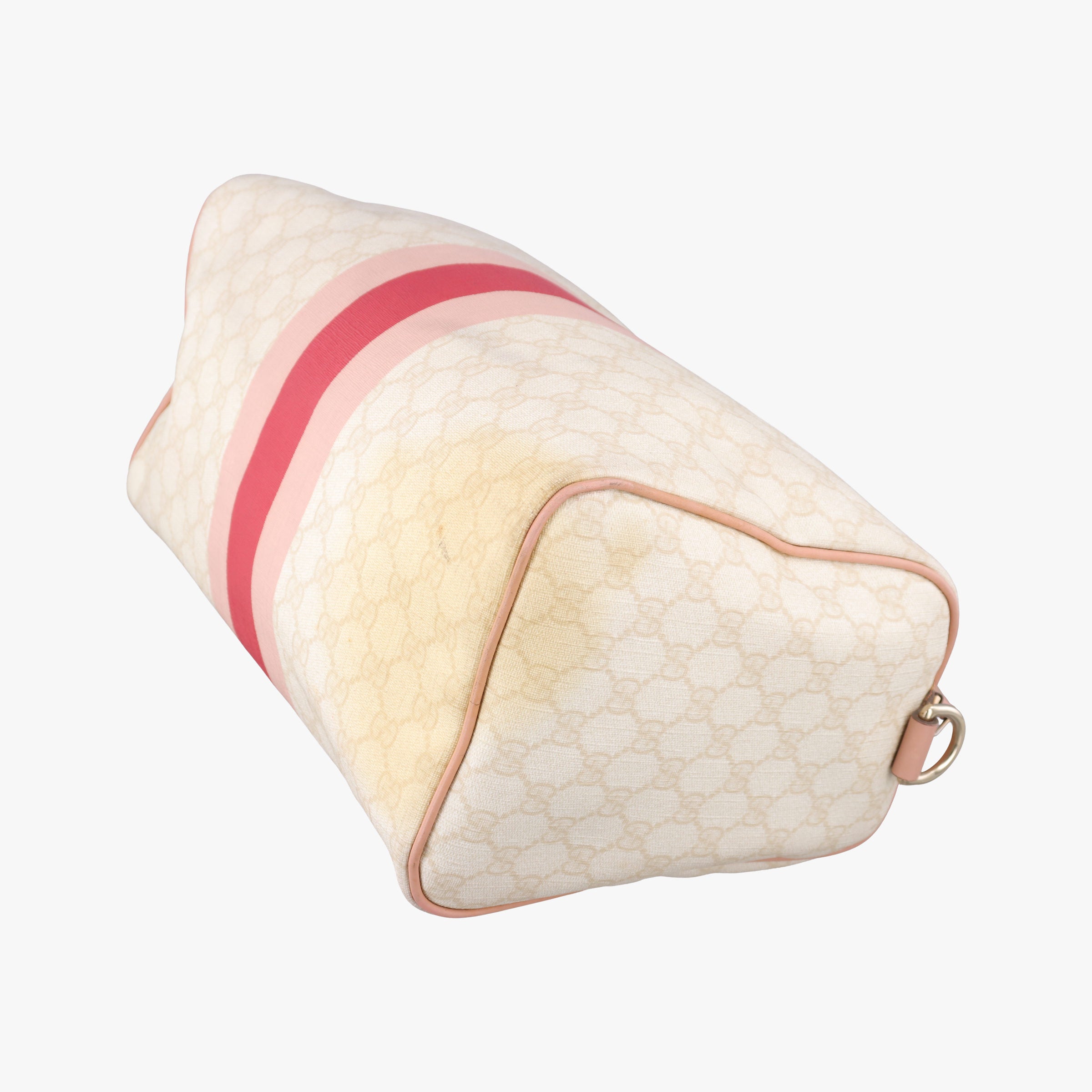 UNICEF Joy White×Pink PVC coated canvas×Leather 189895 D1885556ユニセフ ジョイ ホワイト×ピンク PVCコーティングキャンバス×レザー 189895 D1885556