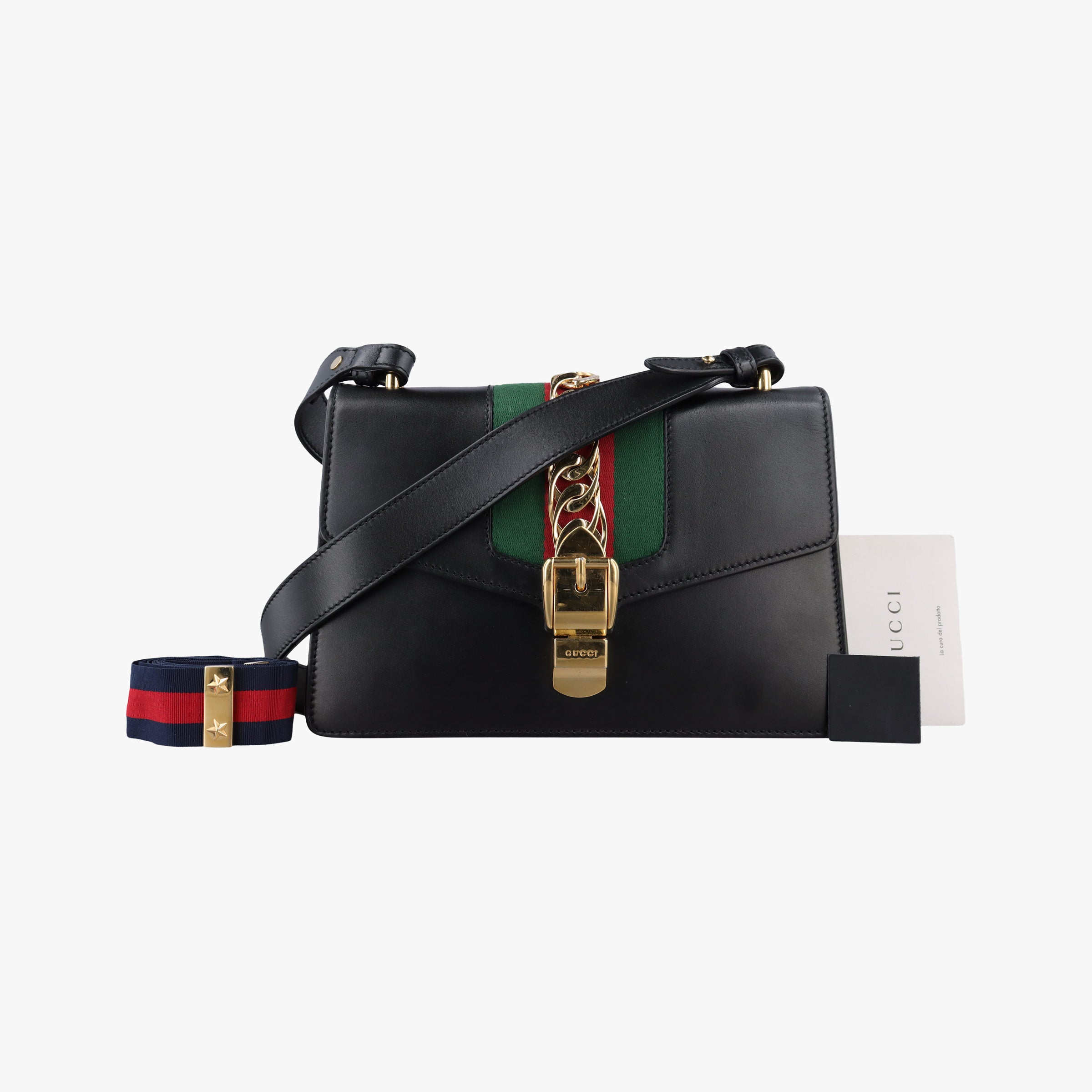 Sylvie Black×green×red Leather 421882 E020002420シルヴィ ブラック×グリーン×レッド レザー 421882 E020002420
