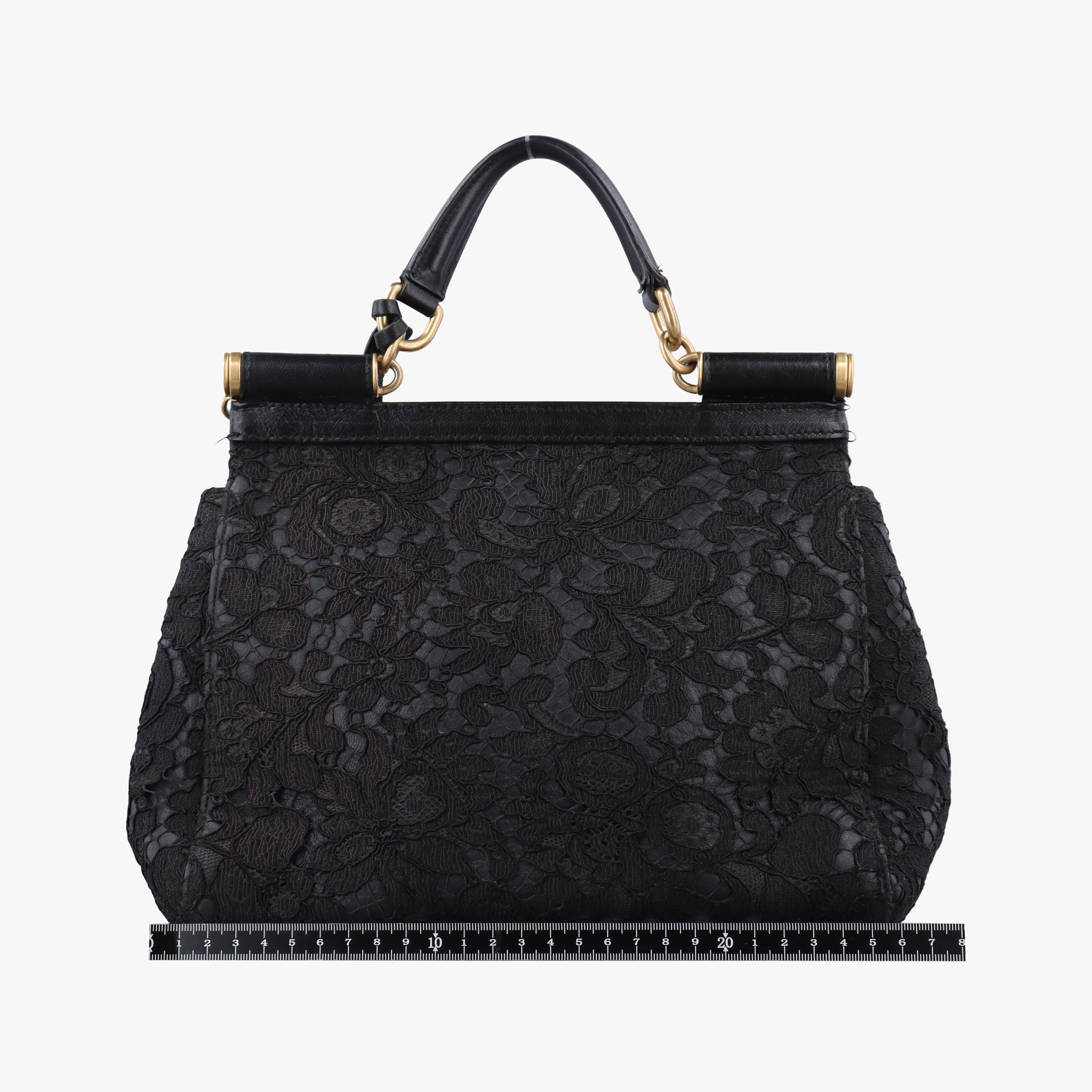 SICILY Black Leather×Crochet 48シシリー ブラック レザー×クロッシェ 48