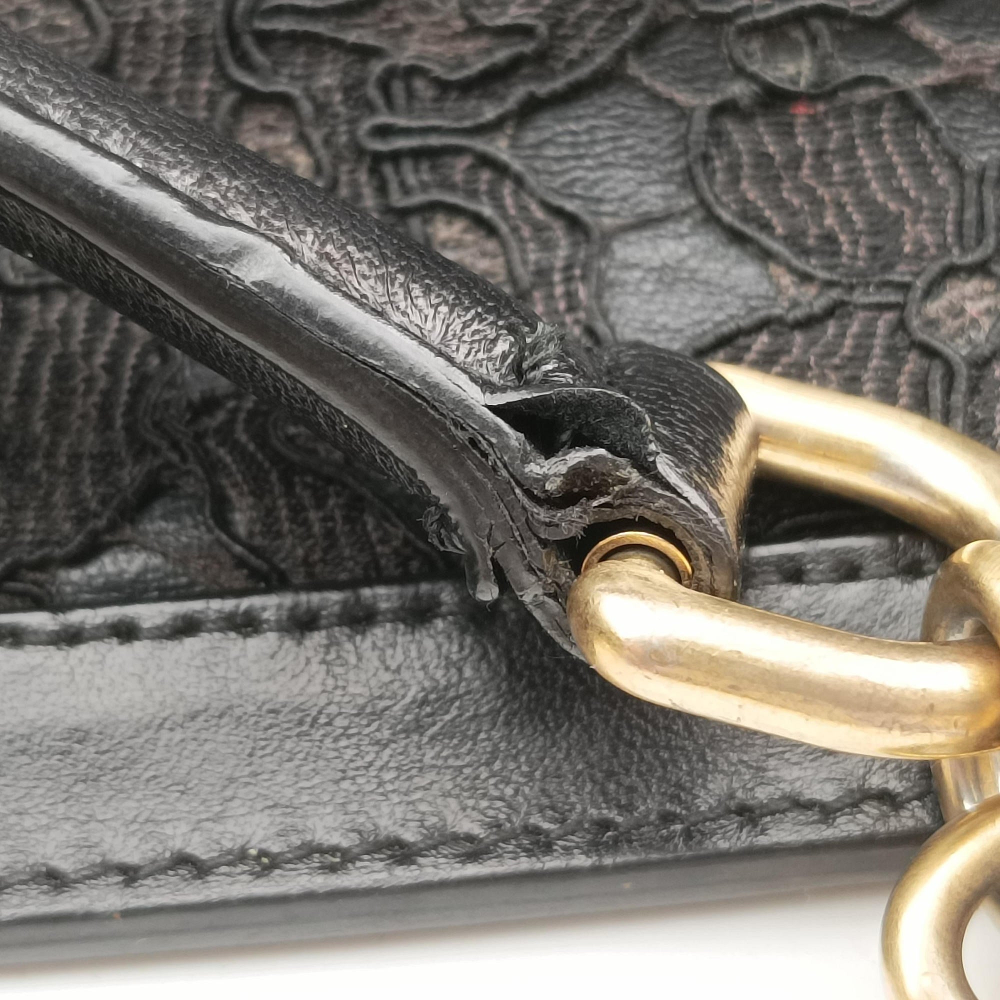 SICILY Black Leather×Crochet 48シシリー ブラック レザー×クロッシェ 48