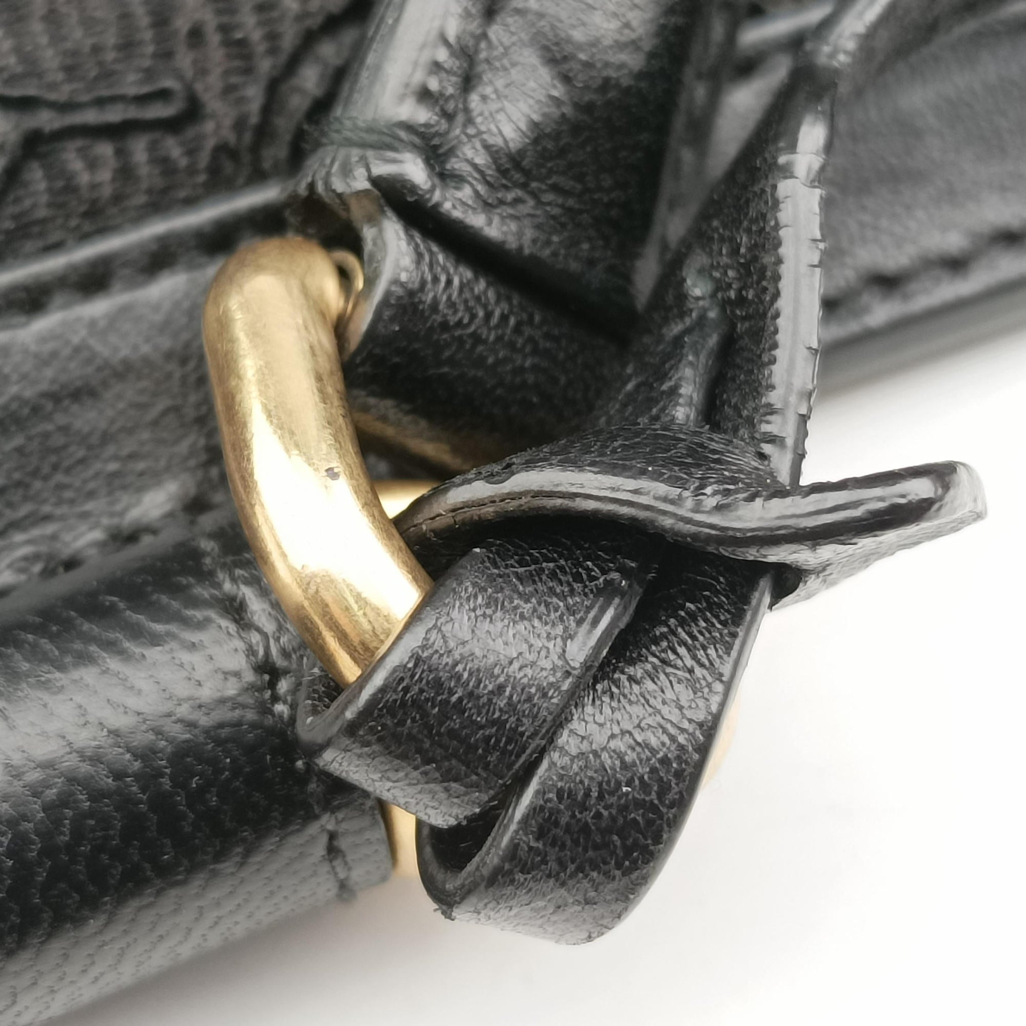 SICILY Black Leather×Crochet 48シシリー ブラック レザー×クロッシェ 48