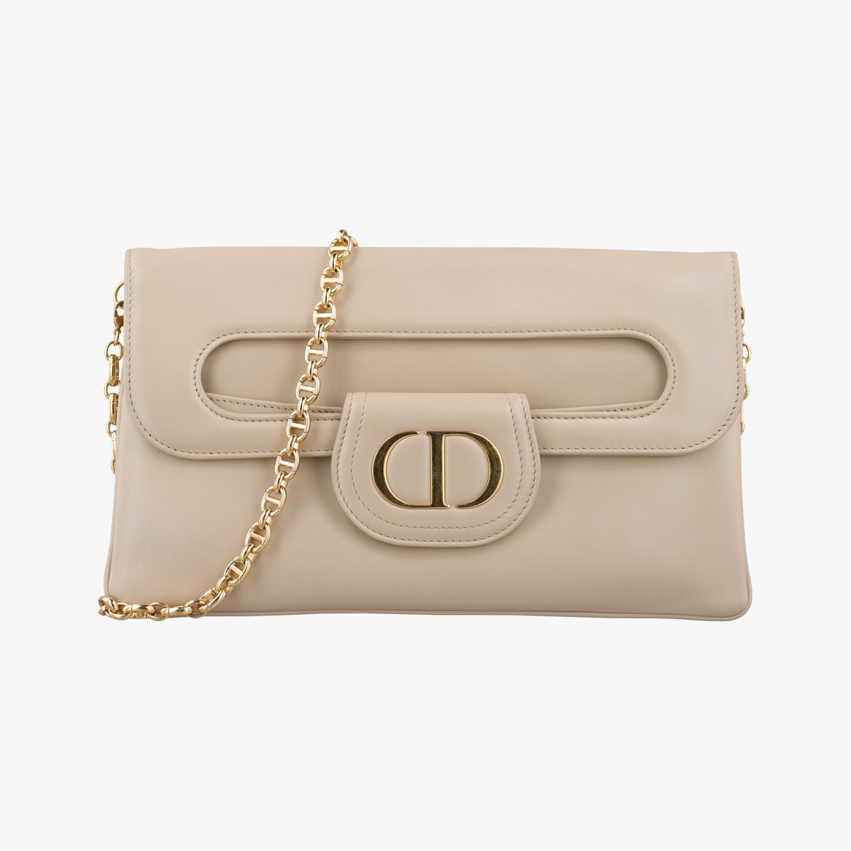 Pre-owned Christian Dior Diordouble Beige Leather shoulderbag | stylenewstar