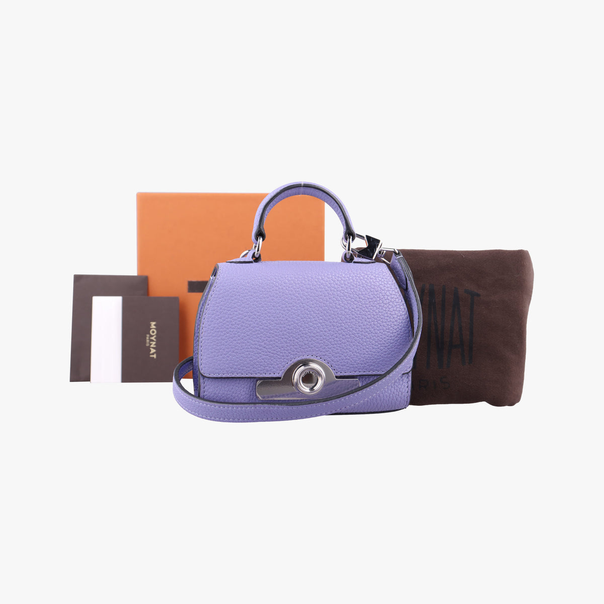 Pre-owned Moynat Rejane Purple leather shoulderbag | stylenewstar
