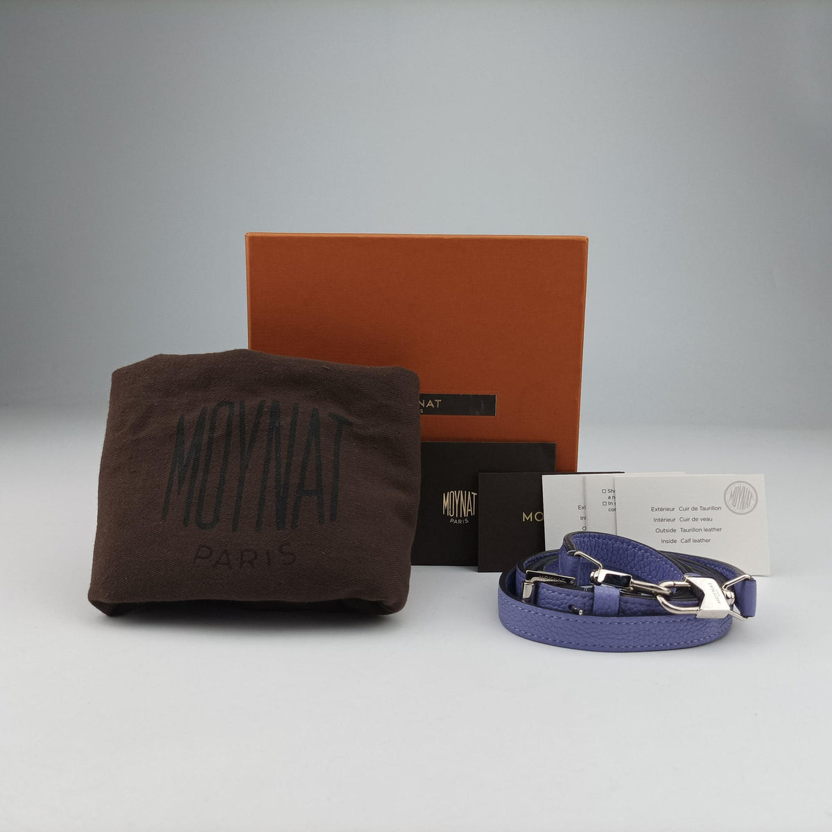 Pre-owned Moynat Rejane Purple leather shoulderbag | stylenewstar