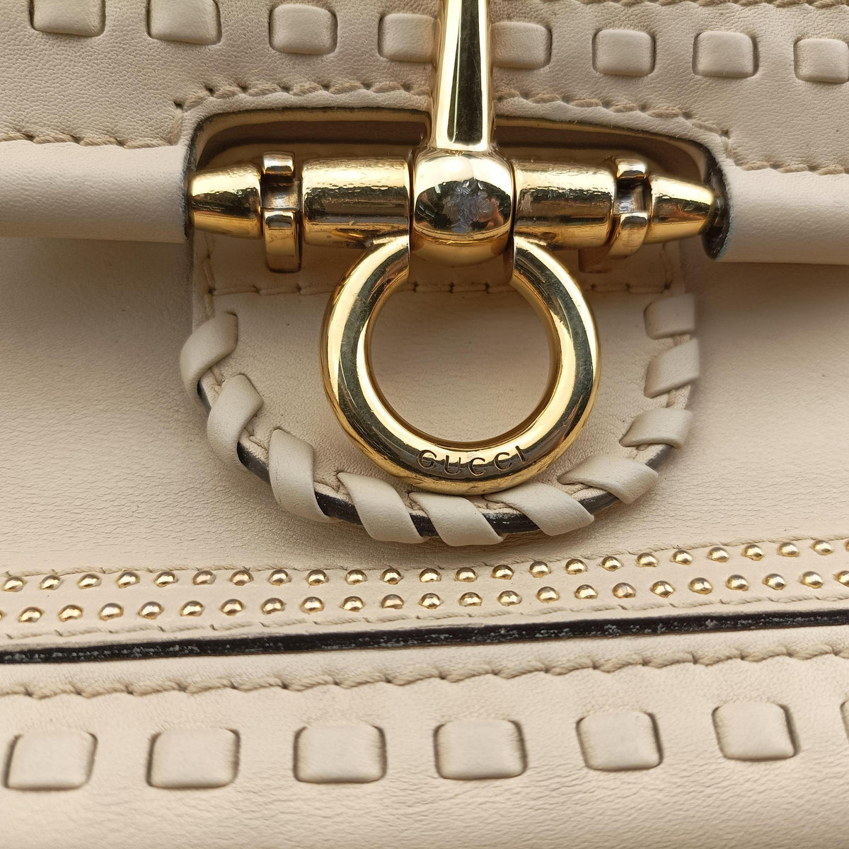 Snaffle Bit Beige Leather 263955 D8803619スナッフルビット ベージュ レザー 263955 D8803619