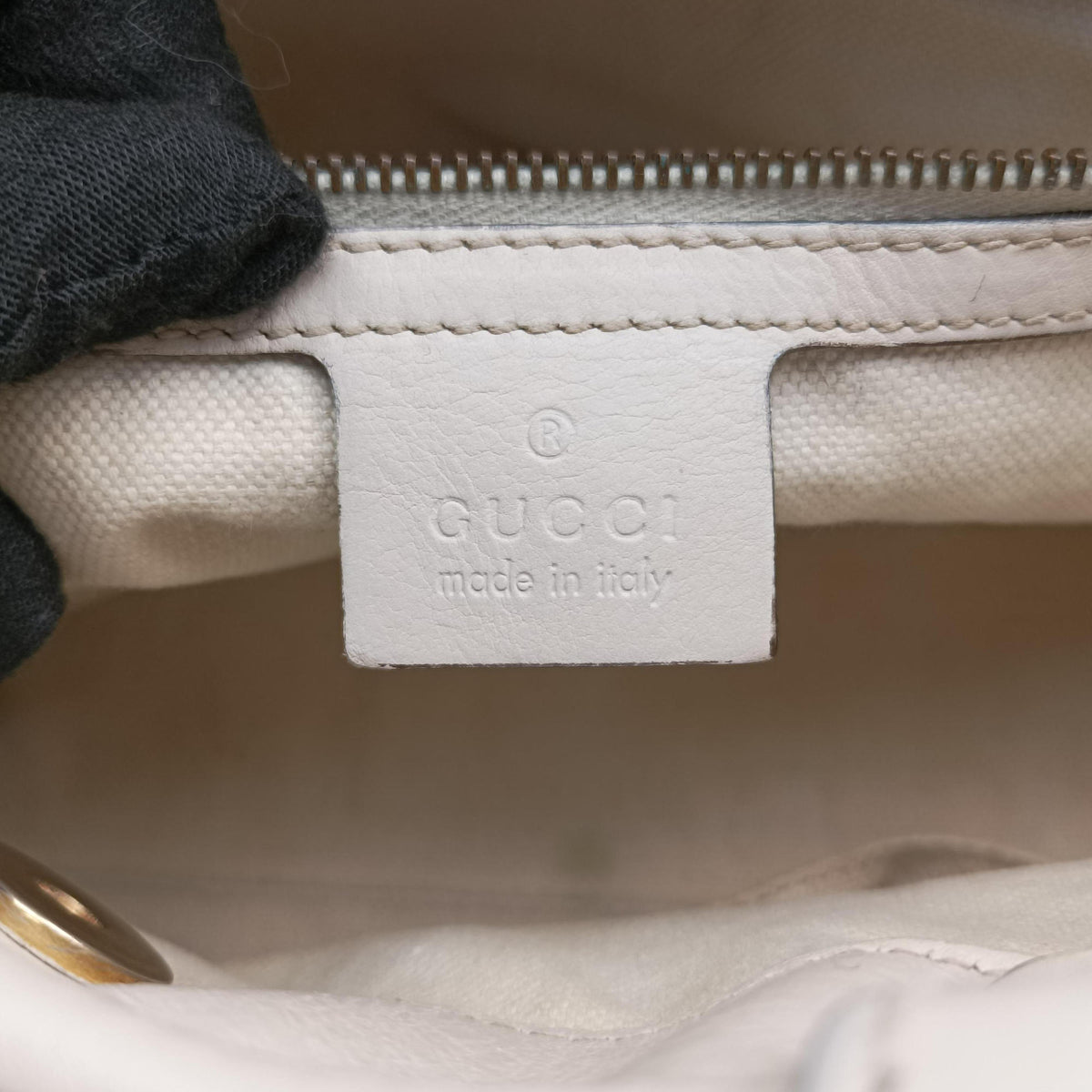 GG Running White×Beige Canvas×Leather 247183 F010861265GGランニング ホワイト×ベージュ キャンバス×レザー 247183 F010861265