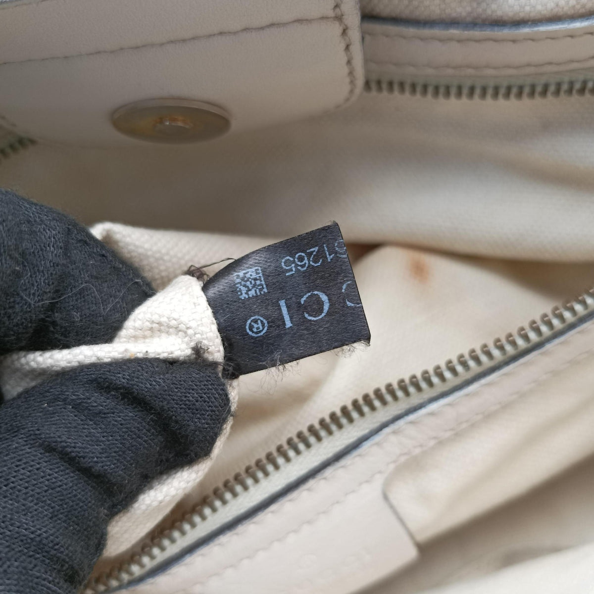 GG Running White×Beige Canvas×Leather 247183 F010861265GGランニング ホワイト×ベージュ キャンバス×レザー 247183 F010861265