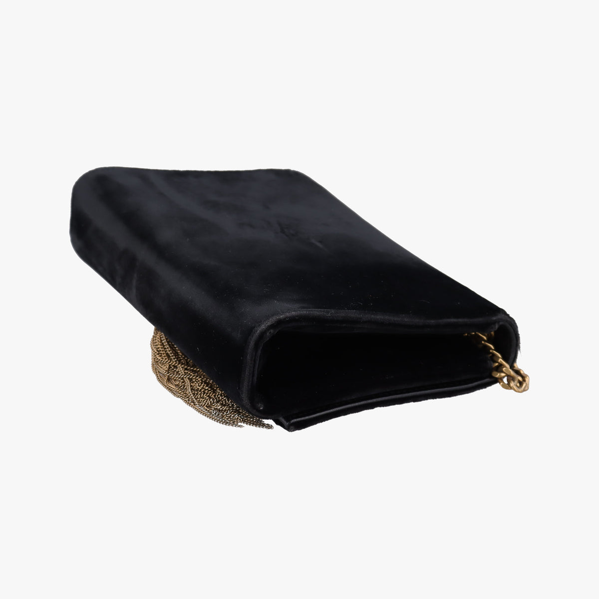 Pre-owned Yves Saint Laurent KATE Black velour 474366 shoulderbag | stylenewstar