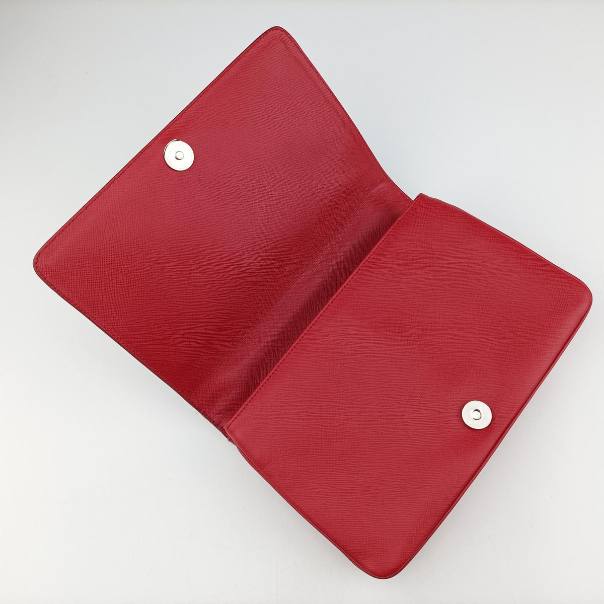stripe Baiade Red×white SAFFIANO Leather 1BD009 117 Gストライプ バイアデ レッド×ホワイト サフィアーノレザー 1BD009 117 G