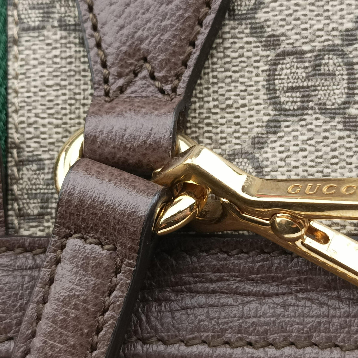 Pre-owned Gucci Ophidia Beige×Brown PVC coated canvas×Leather 524537 shoulderbag | stylenewstar