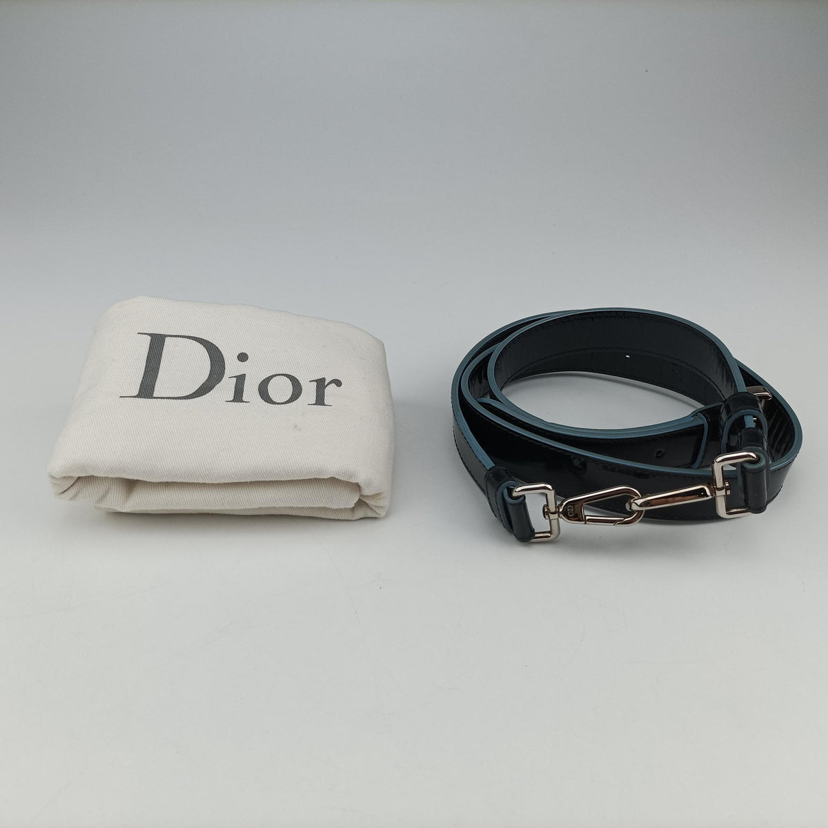 Pre-owned Christian Dior Be Dior Navy×Blue Leather shoulderbag | stylenewstar