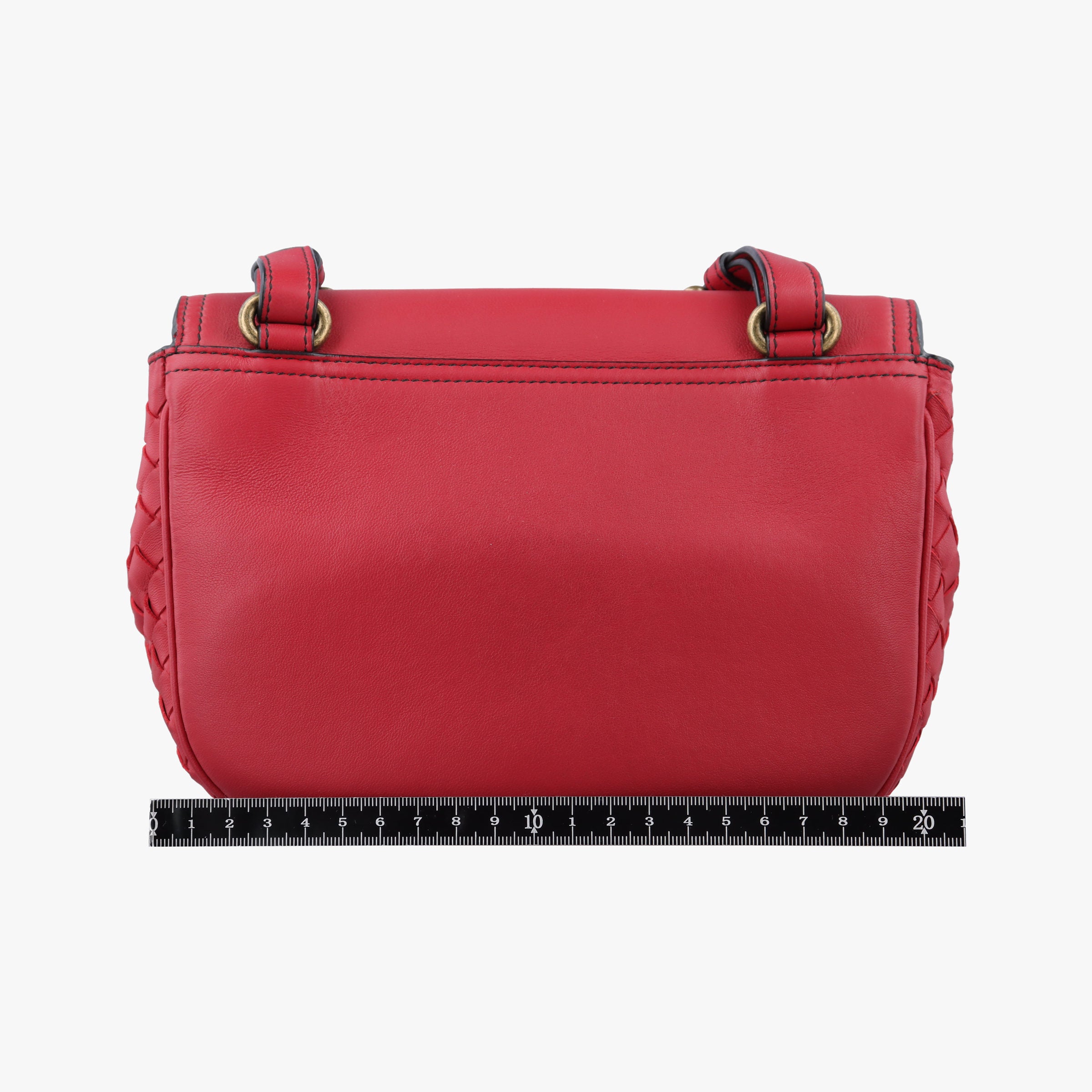 Luna Intrecciato Red lambskin B07601913Cルナ イントレチャート レッド ラムスキン B07601913C