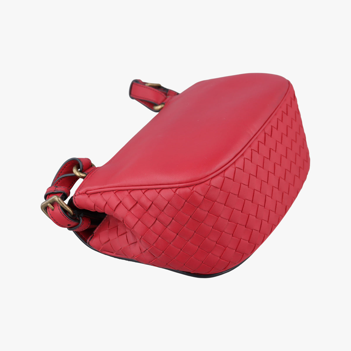 Luna Intrecciato Red lambskin B07601913Cルナ イントレチャート レッド ラムスキン B07601913C