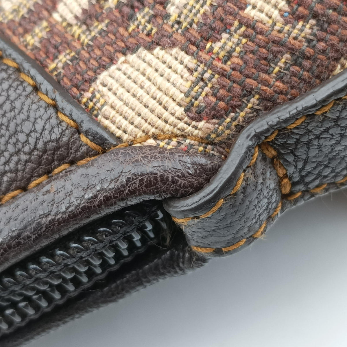 Trotter Brown Canvas × Leather 07-BO-0036トロッター ブラウン キャンバス × レザー 07-BO-0036