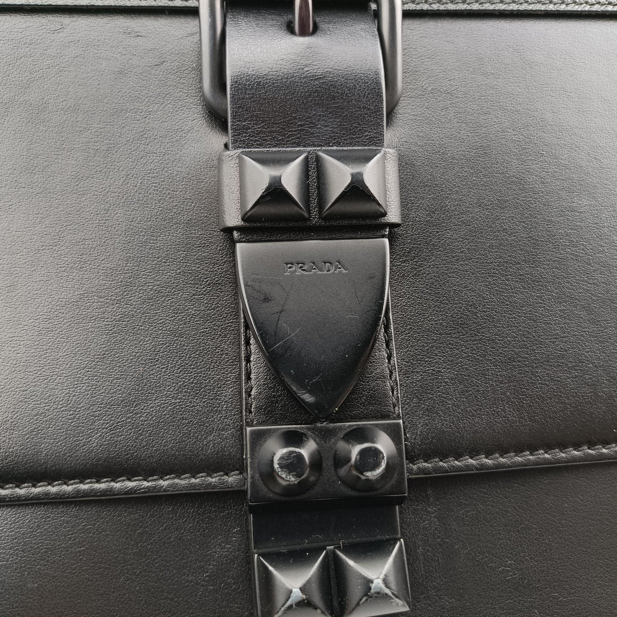 Electra Studded Black Leather 1BD120 7/7エレクトラ スタッズ ブラック レザー 1BD120 7/7