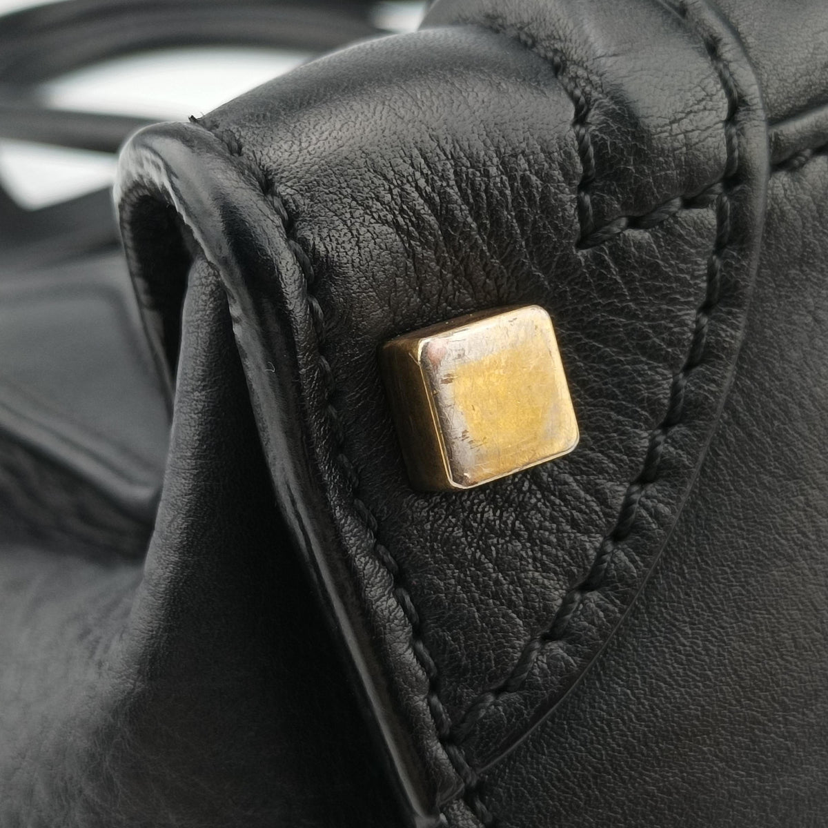 Pre-owned Celine Luggage Micro shopper Black Leather handbag | stylenewstar