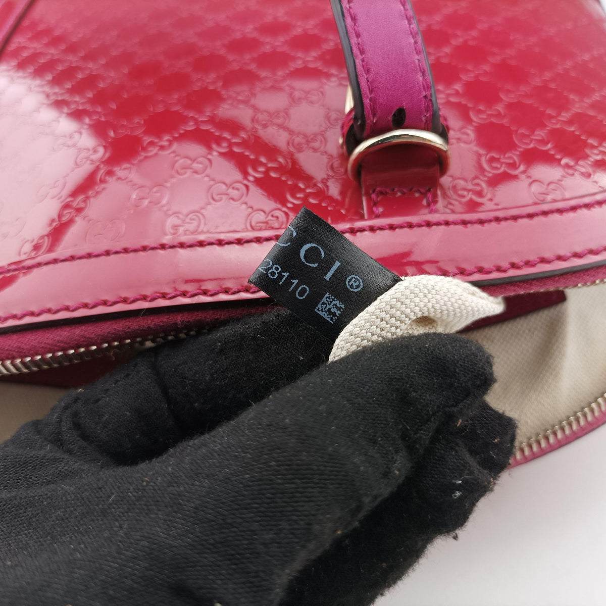 Pre-owned Gucci Microguccissima Rose Patent Leather 309617 shoulderbag | stylenewstar