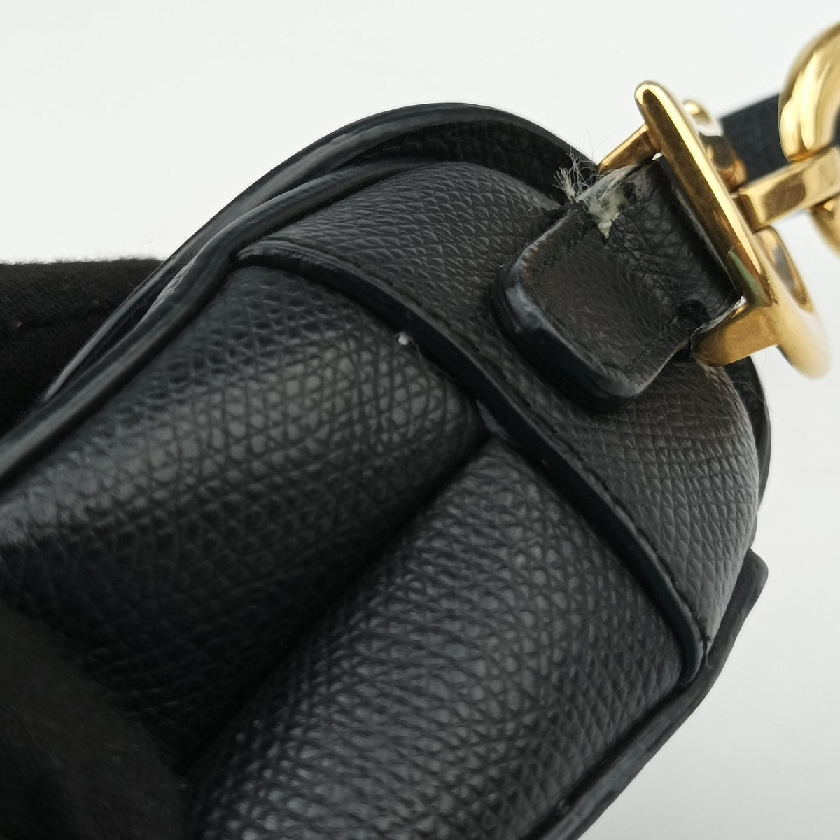 Pre-owned Christian Dior saddle Black leather handbag | stylenewstar