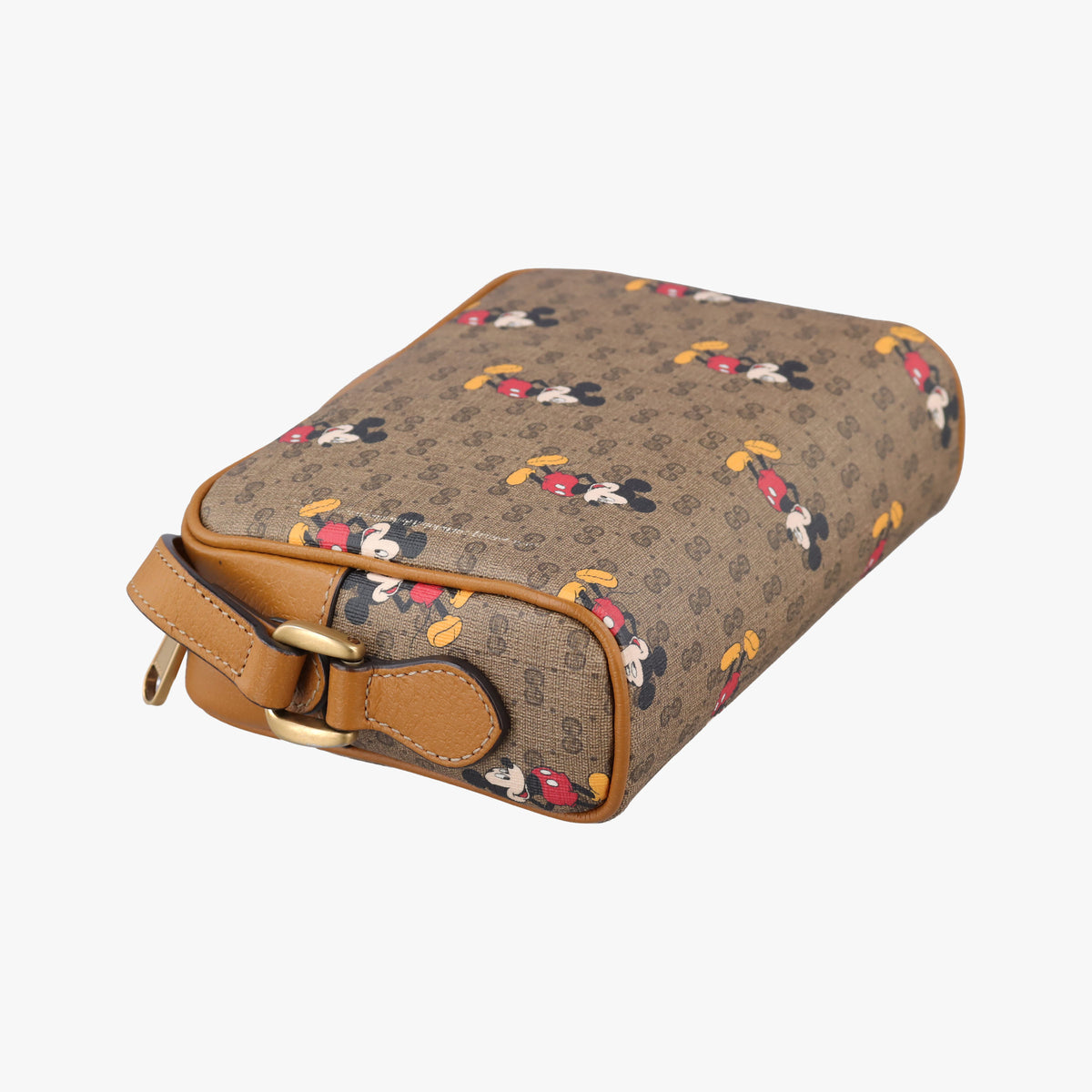 Mickey Mouse Disney collaboration Brown×Multicolour PVC coated canvas×Leather 602536 ミッキーマウス ディズニーコラボ ブラウン×マルチカラー PVCコーティングキャンバス×レザー 602536