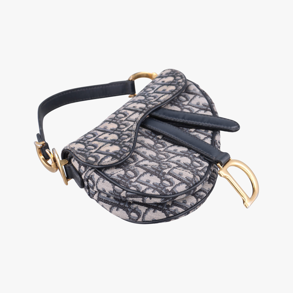 Saddle Navy Jacquard × Leather 03-RU-1108サドル ネイビー ジャガード×レザー 03-RU-1108