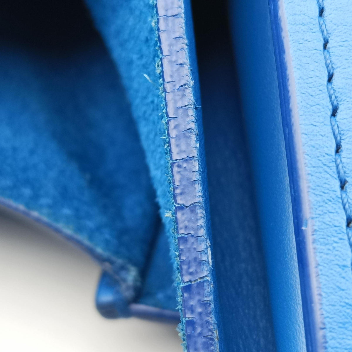 Vintage Celine Luggage Square Phantom Blue Leather handbag | stylenewstar