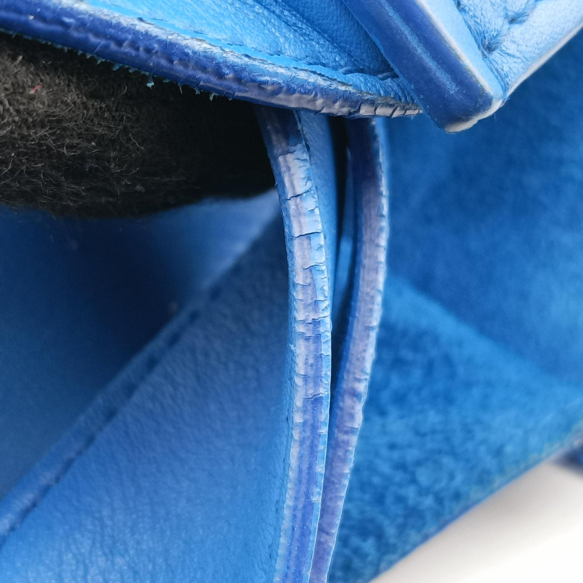 Vintage Celine Luggage Square Phantom Blue Leather handbag | stylenewstar