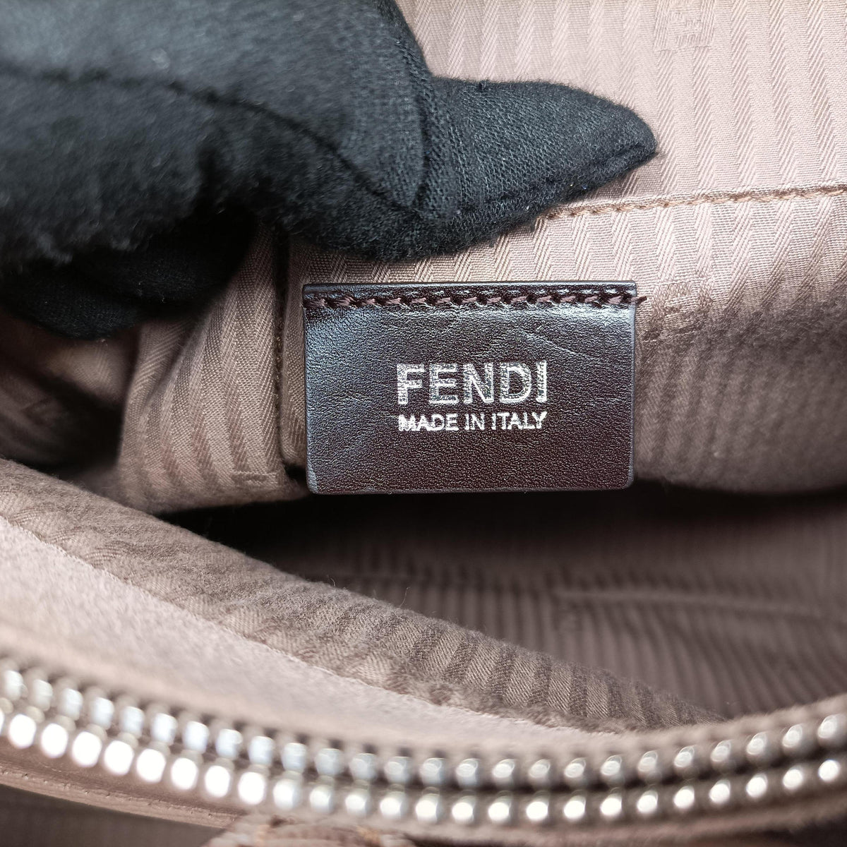 Pre-owned Fendi 2 JOURS Brown Leather 8BH250 shoulderbag | stylenewstar