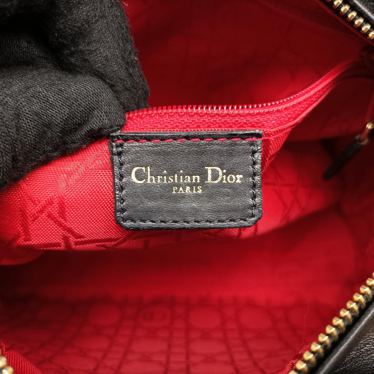 Pre-owned Christian Dior Lady Dior Black lambskin handbag | stylenewstar