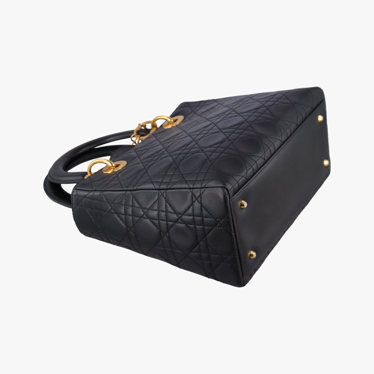 Pre-owned Christian Dior Lady Dior Black lambskin handbag | stylenewstar