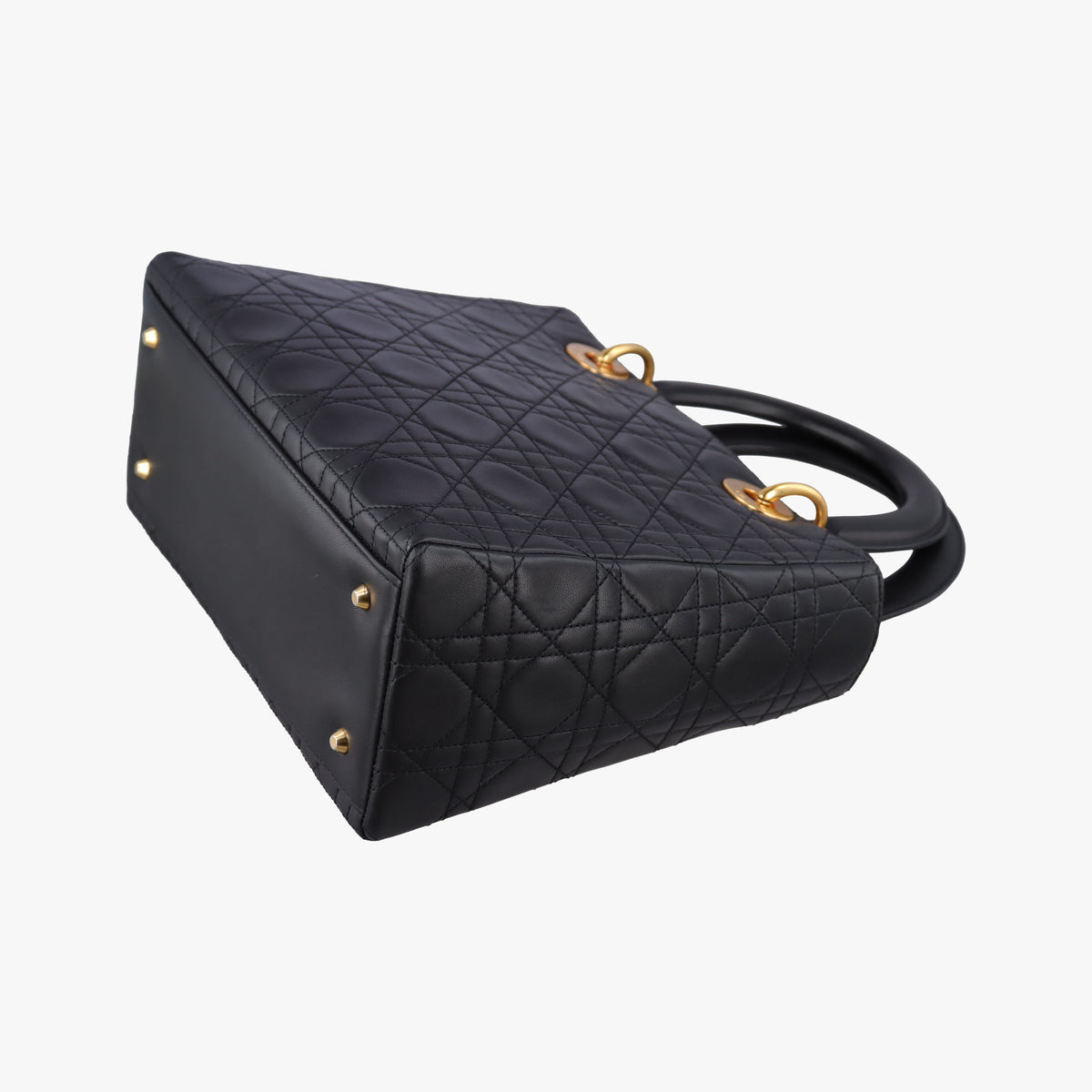 Pre-owned Christian Dior Lady Dior Black lambskin handbag | stylenewstar