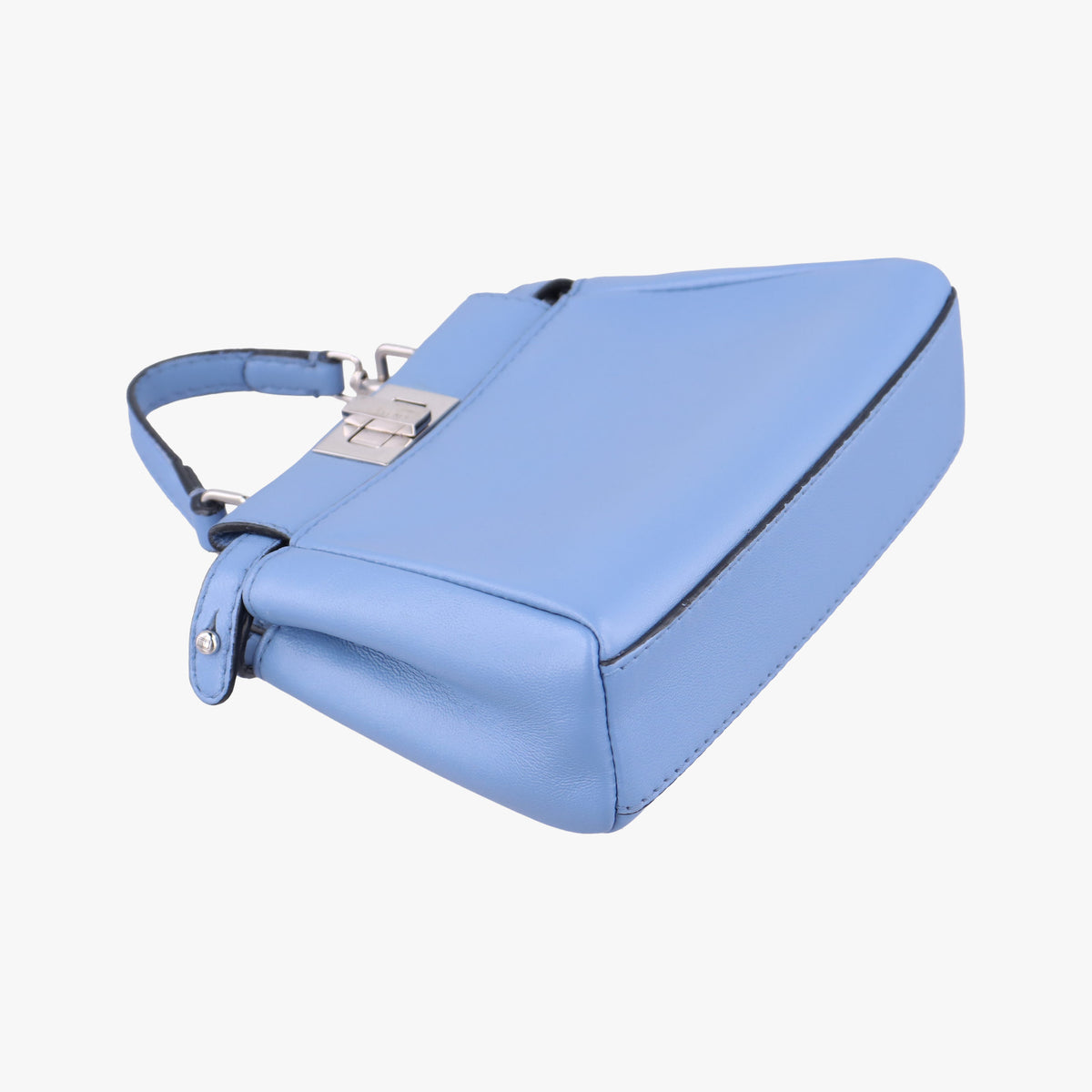 Pre-owned Fendi Micro Peekaboo Blue Leather 8M0355 shoulderbag | stylenewstar