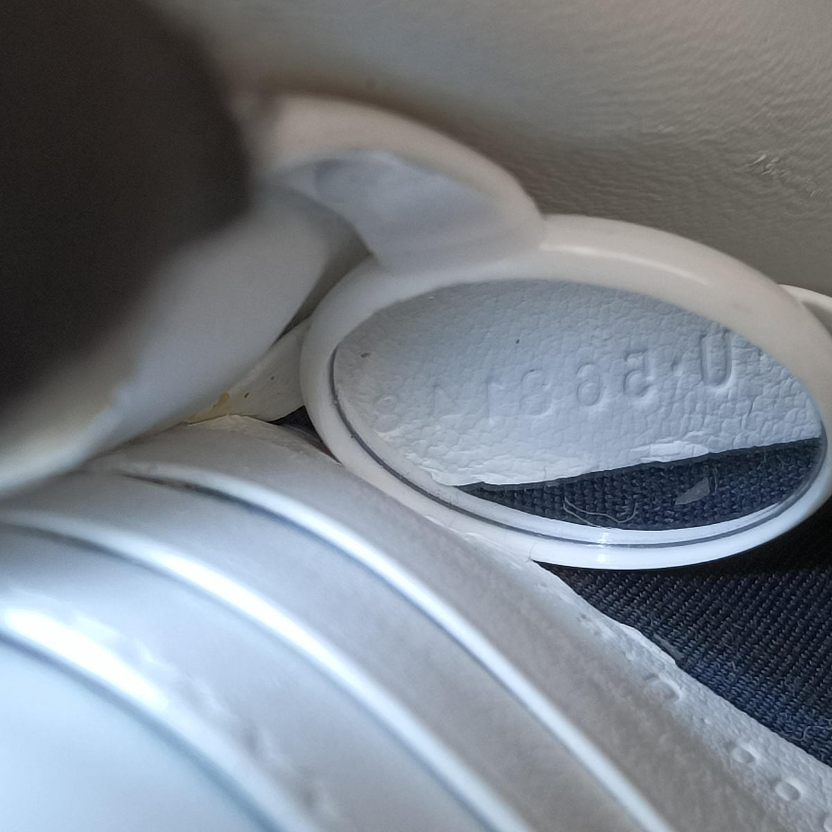 B.Logo White Leather 593615.9000.U.568148B.ロゴ ホワイト レザー 593615.9000.U.568148