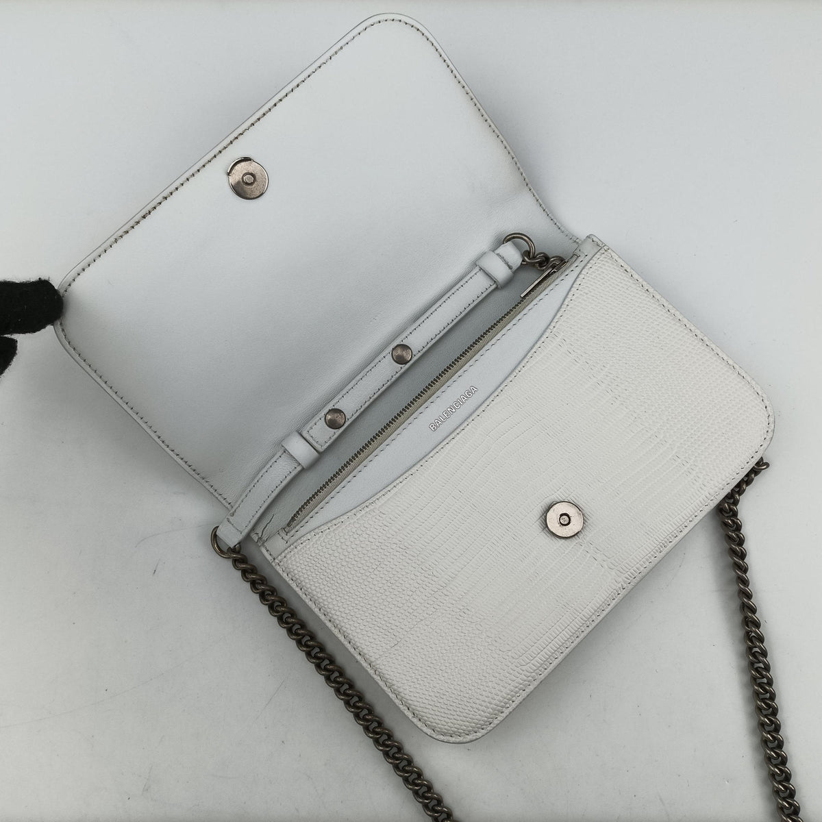 B.Logo White Leather 593615.9000.U.568148B.ロゴ ホワイト レザー 593615.9000.U.568148