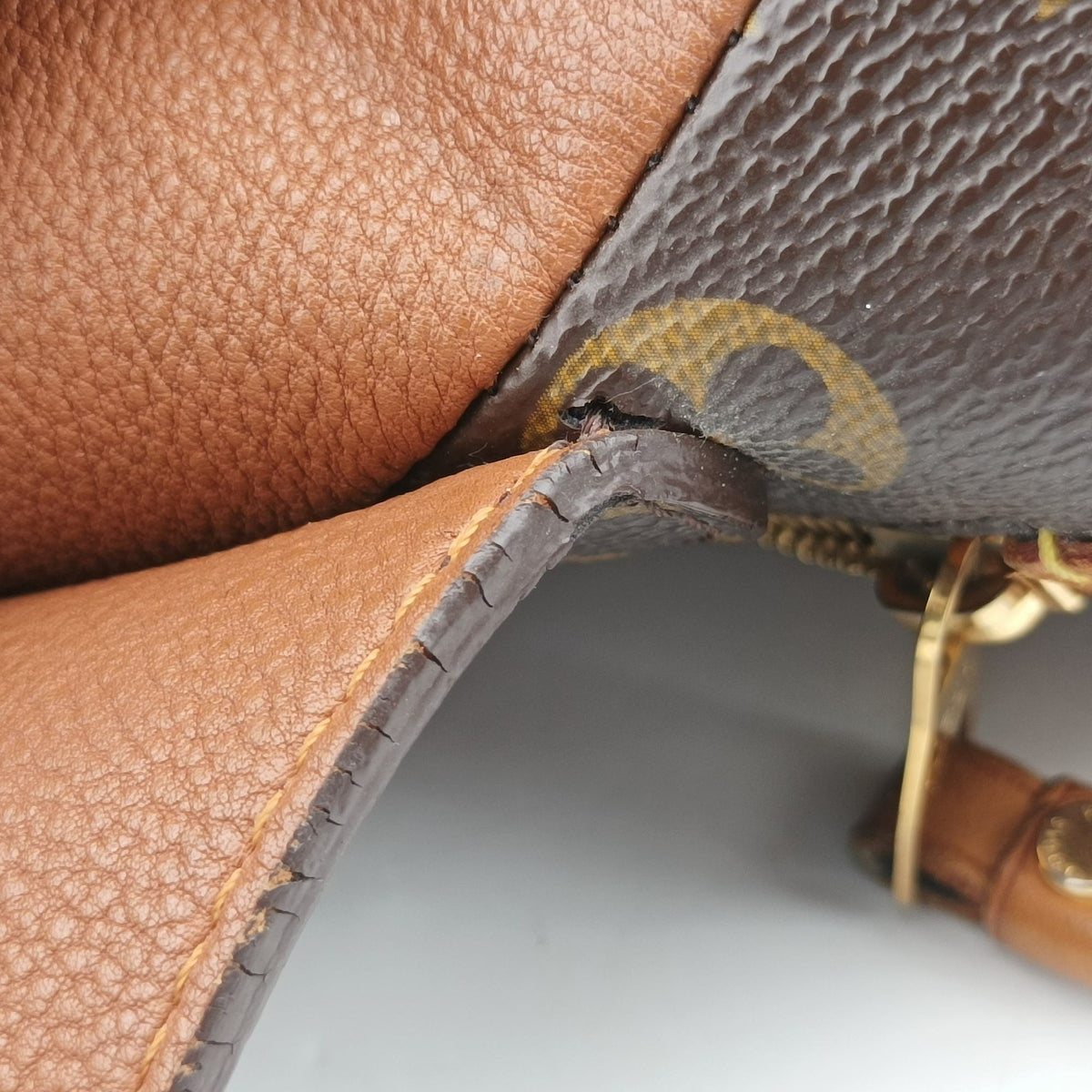 OLYMPE Brown×CAMEL Monogram Canvas×calf leather M40580 SP0182オランプ モノグラム/ブラウン×キャメル モノグラムキャンバス×カーフレザー M40580 SP0182