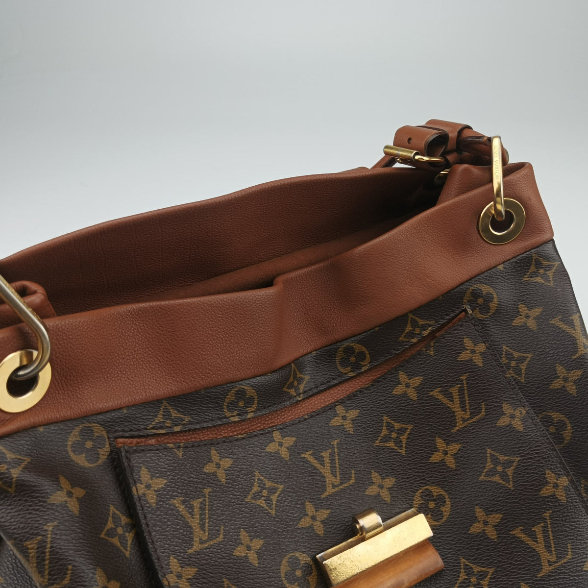 OLYMPE Brown×CAMEL Monogram Canvas×calf leather M40580 SP0182オランプ モノグラム/ブラウン×キャメル モノグラムキャンバス×カーフレザー M40580 SP0182