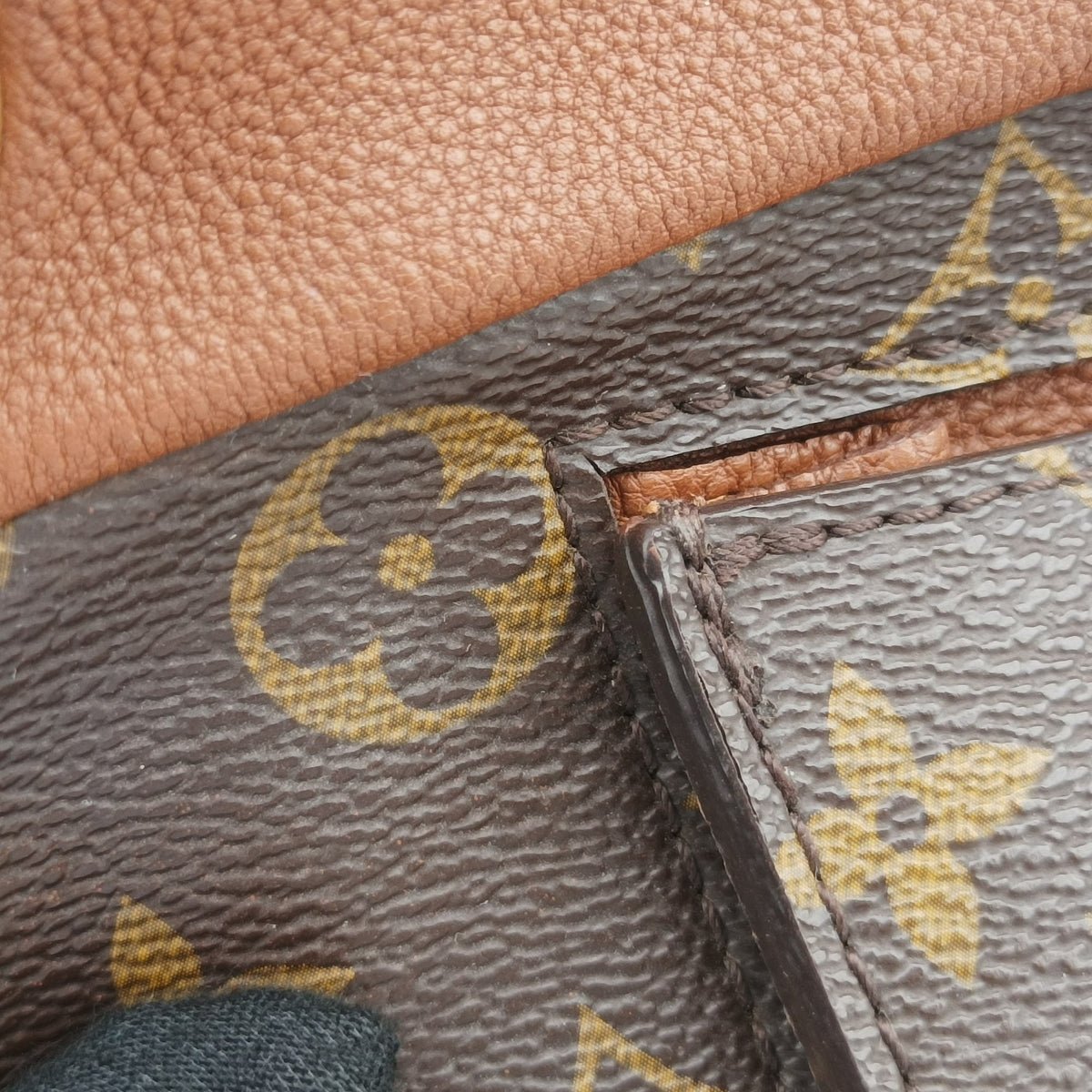 OLYMPE Brown×CAMEL Monogram Canvas×calf leather M40580 SP0182オランプ モノグラム/ブラウン×キャメル モノグラムキャンバス×カーフレザー M40580 SP0182