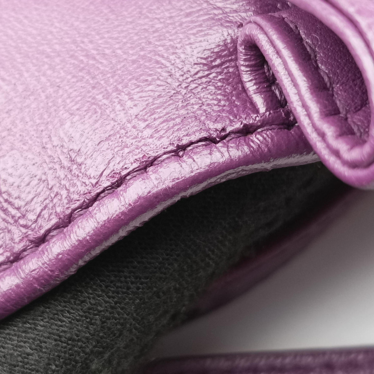Pre-owned Bottega Veneta Intrecciato Purple lambskin shoulderbag | stylenewstar