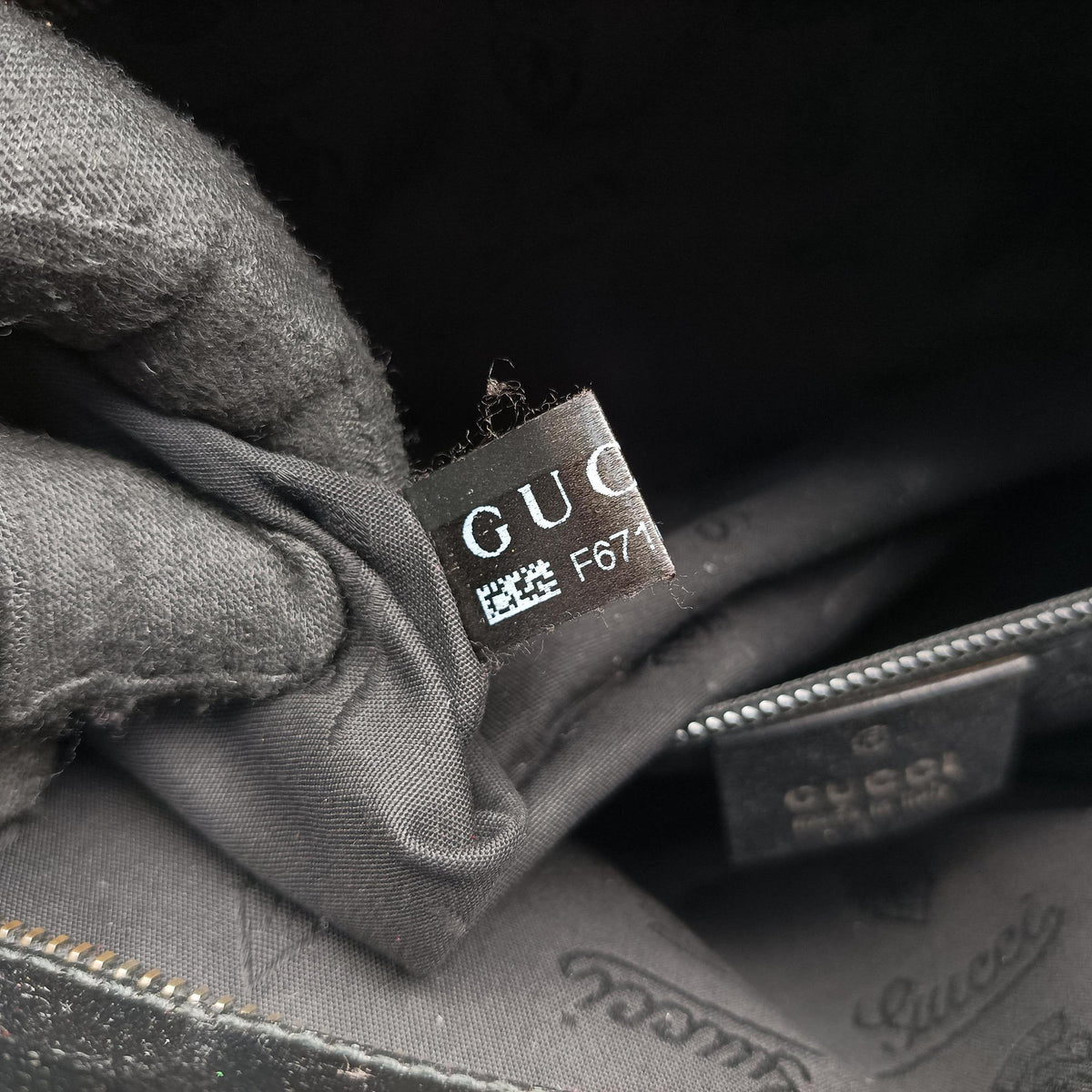 GG Imprime Messenger Black PVC coated canvas 211107 F6716936GGインプリメ メッセンジャー ブラック PVCコーティングキャンバス 211107 F6716936