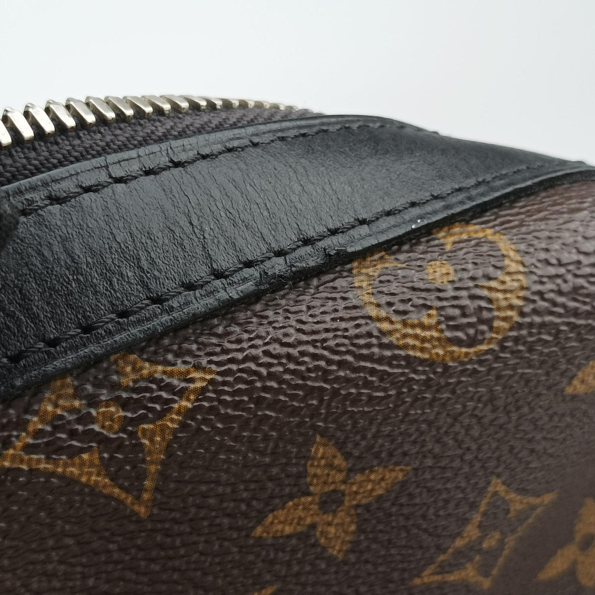 Vintage Louis Vuitton TORRES Brown×black Monogram Macassar×calf leather M40387 shoulderbag | stylenewstar