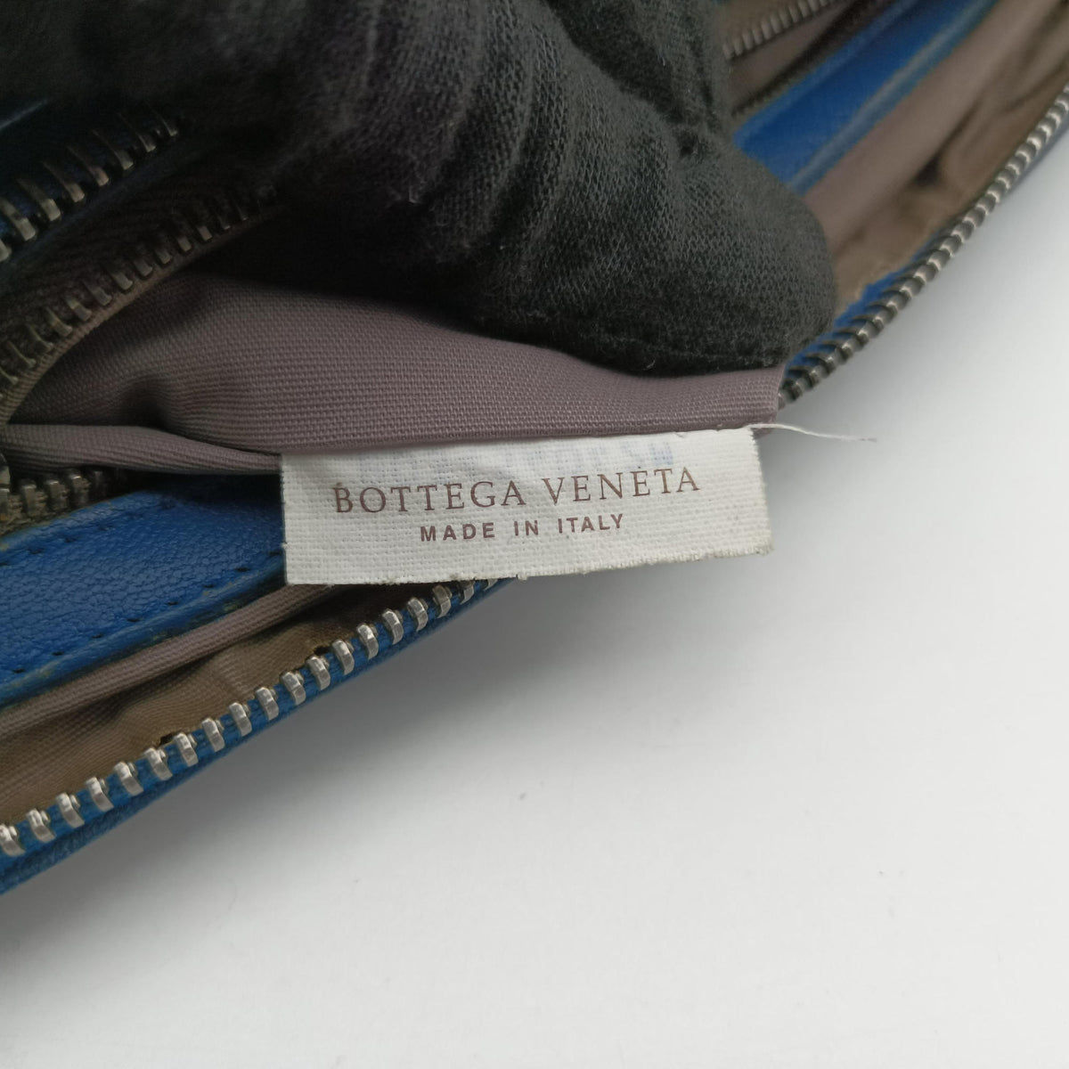Pre-owned Bottega Veneta Intrecciato Blue lambskin shoulderbag | stylenewstar