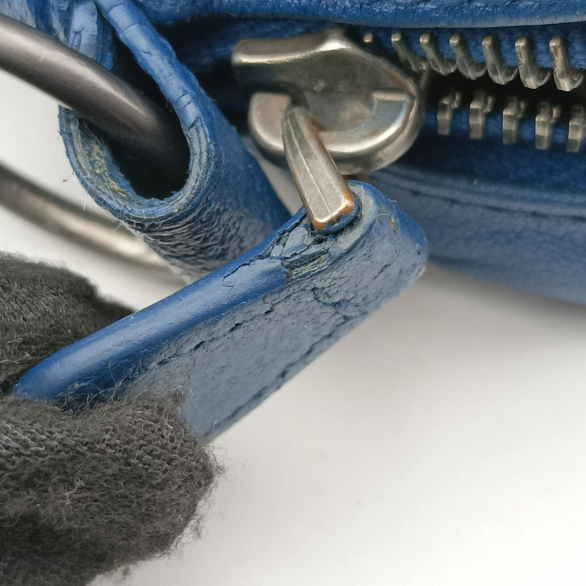 Pre-owned Bottega Veneta Intrecciato Blue lambskin shoulderbag | stylenewstar